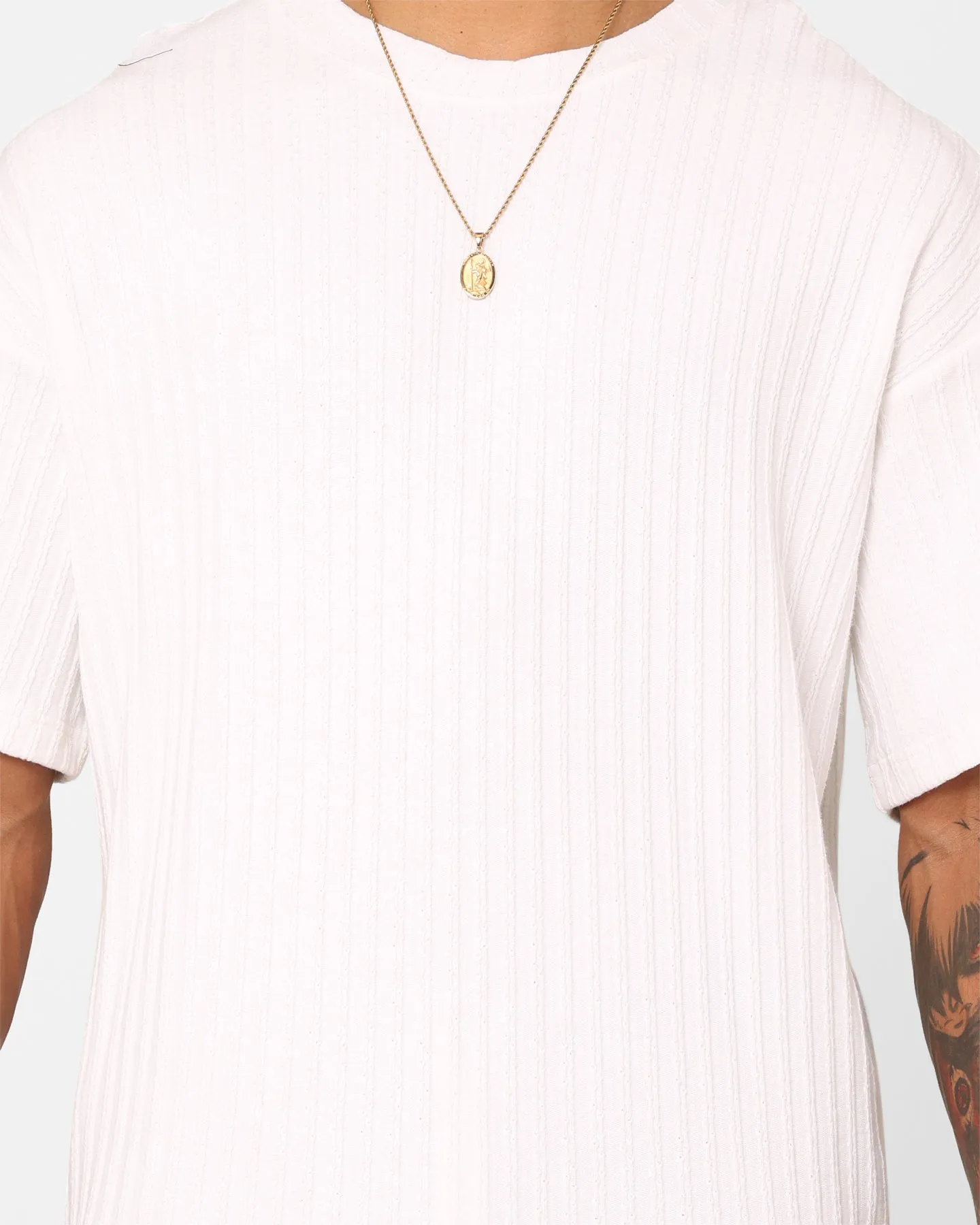 Leisure Wear Fresh Trend XXIII Karl Knit T-Shirt White