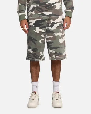 Stretchy Waist Seam Free Construction XXIII Printed Thermal Shorts Camo