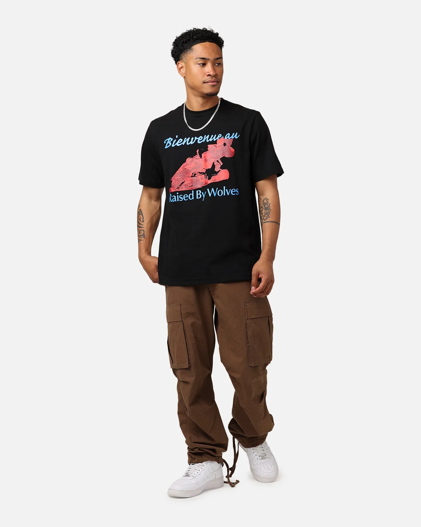 High-Quality Cotton Cozy Wardrobe Raised By Wolves Welcome T-Shirt Black