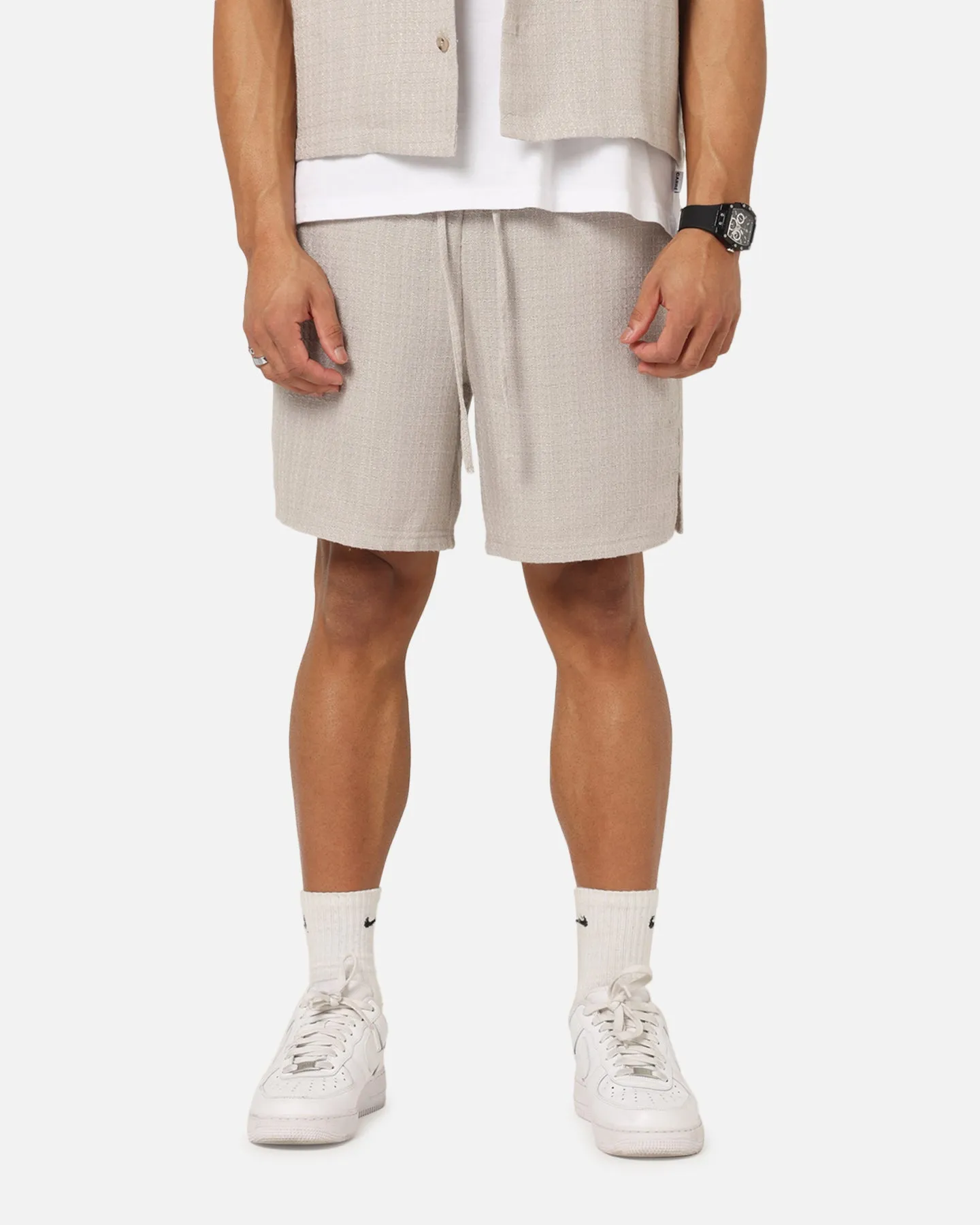 XXIII Textured Shorts Stone Foldable style Comfort Tech