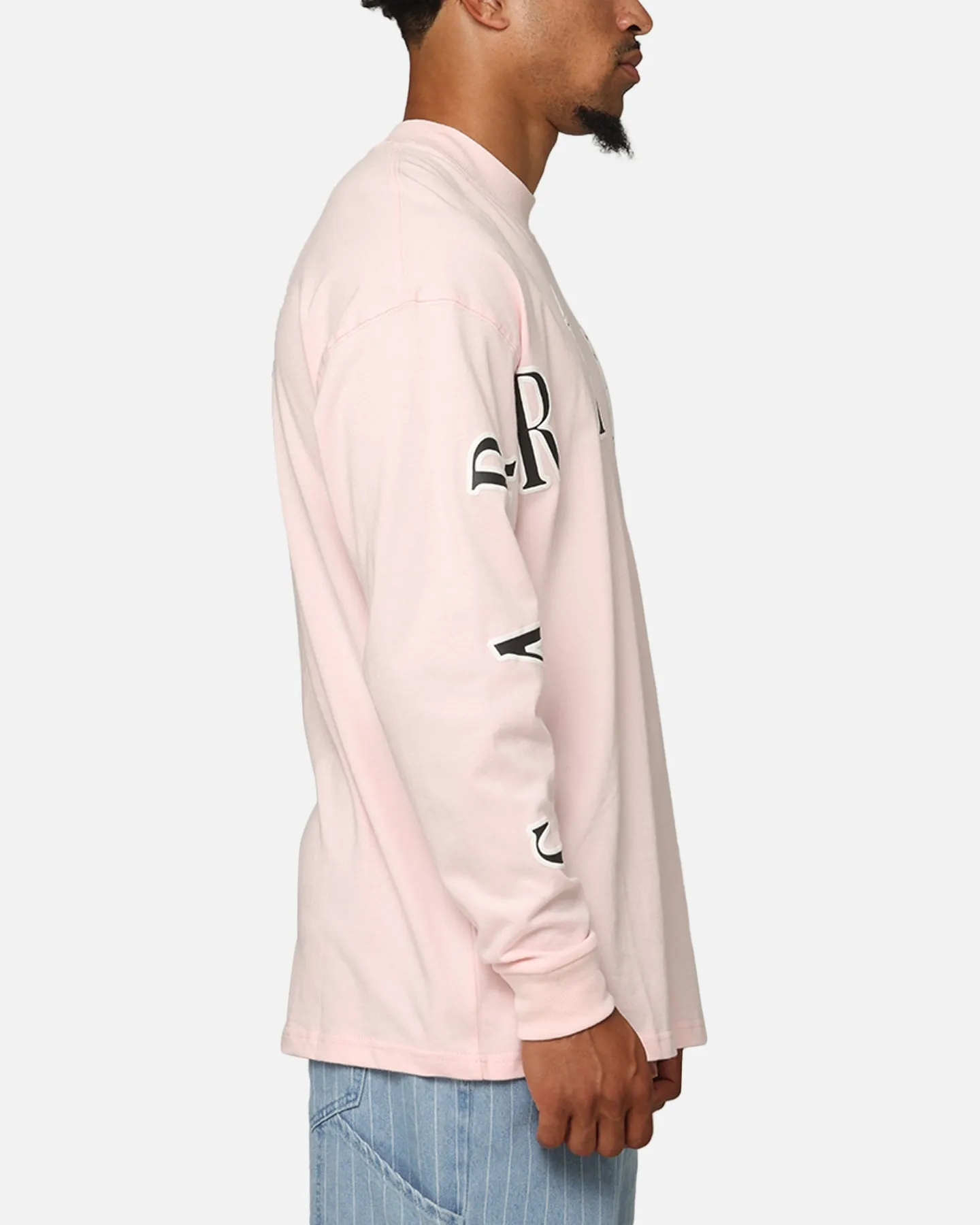 Concert Vibe Carre Global Oversized Long Sleeve T-Shirt Pink