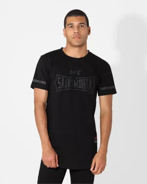 Saint Morta X UFC Championship El Duplo T-Shirt Black/Grey Non Toxic Printing Flexible Cuff Design