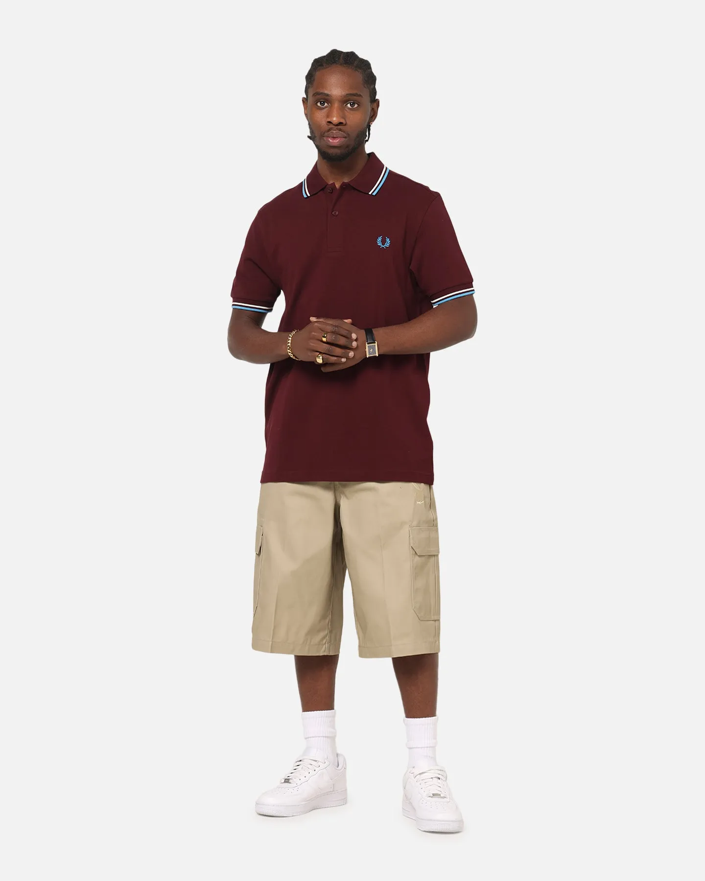 Modern Style Fred Perry Twin Tipped Polo Shirt Oxblood