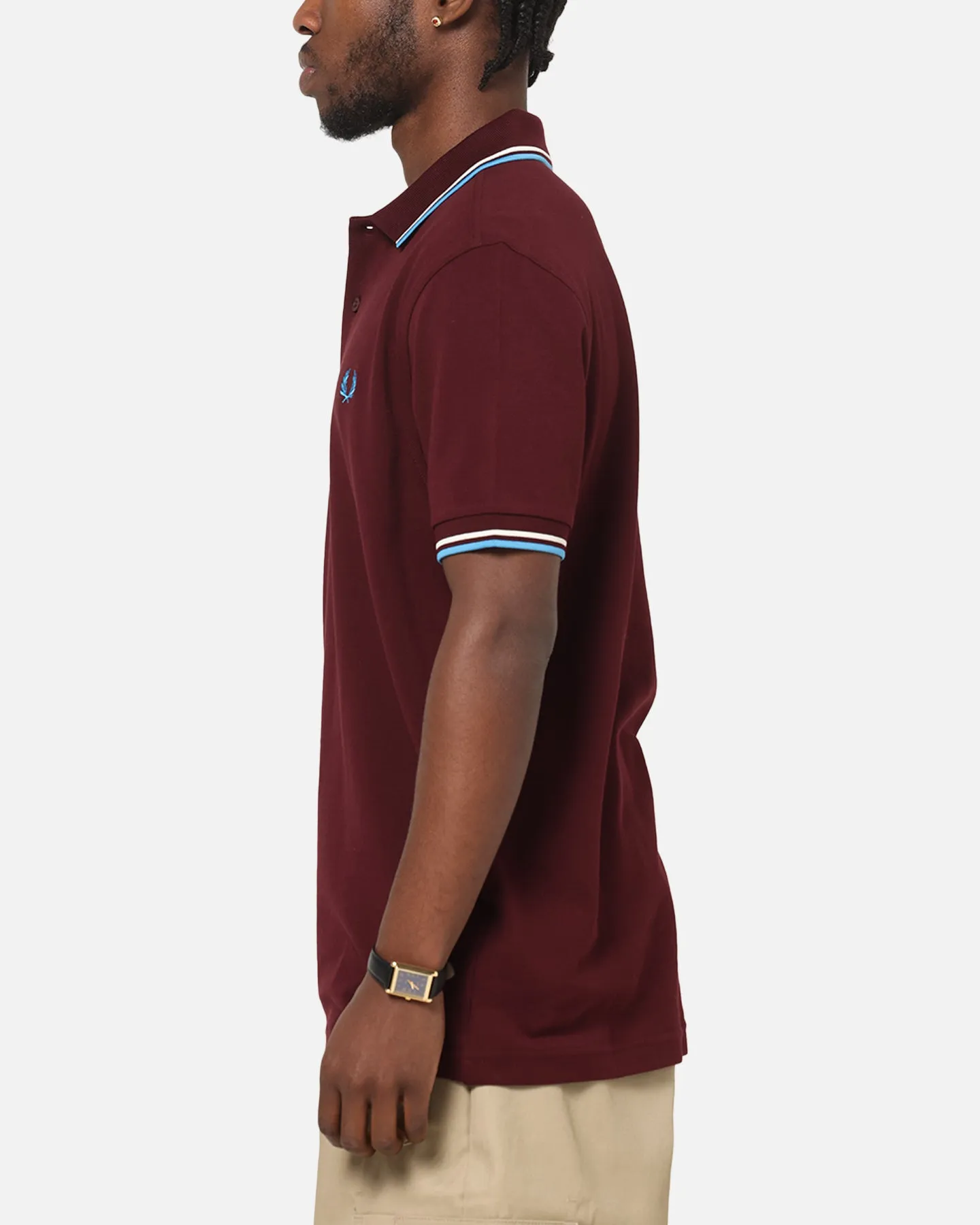 Fashionable Layers Fred Perry Twin Tipped Polo Shirt Oxblood