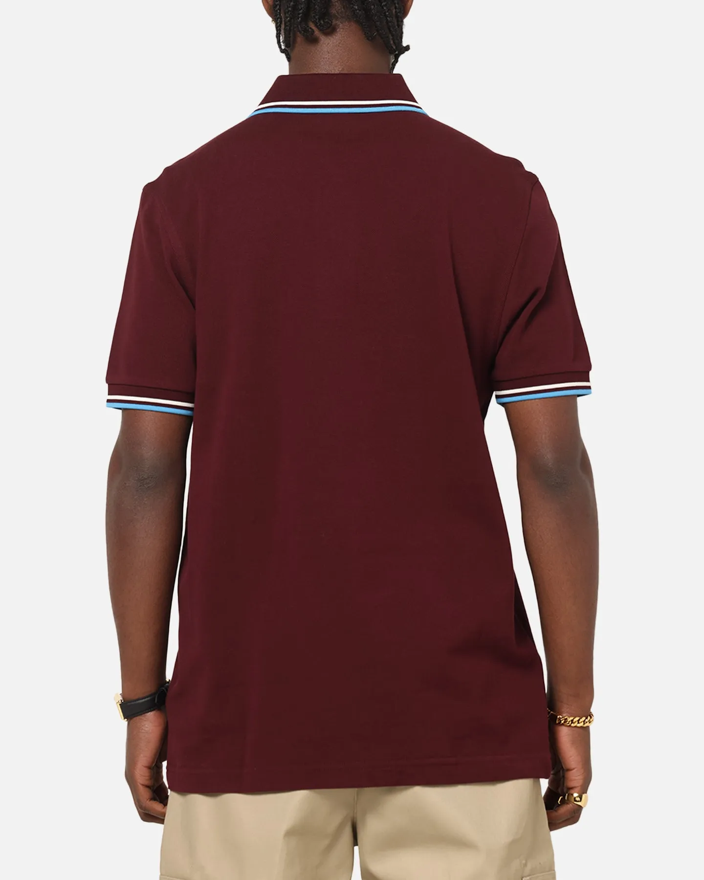 Fred Perry Twin Tipped Polo Shirt Oxblood Comfortable Collar