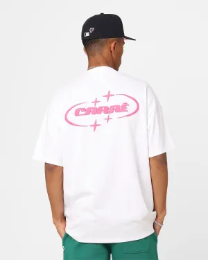 Carre 2K Heavyweight Oversized T-Shirt White Boat Neck Simple and Comfortable