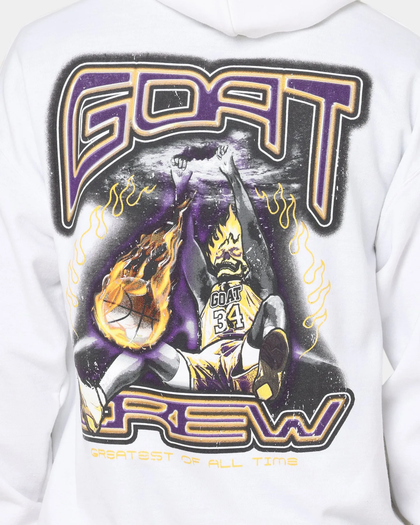 Chic Street Goat Crew Space Slam Hoodie White