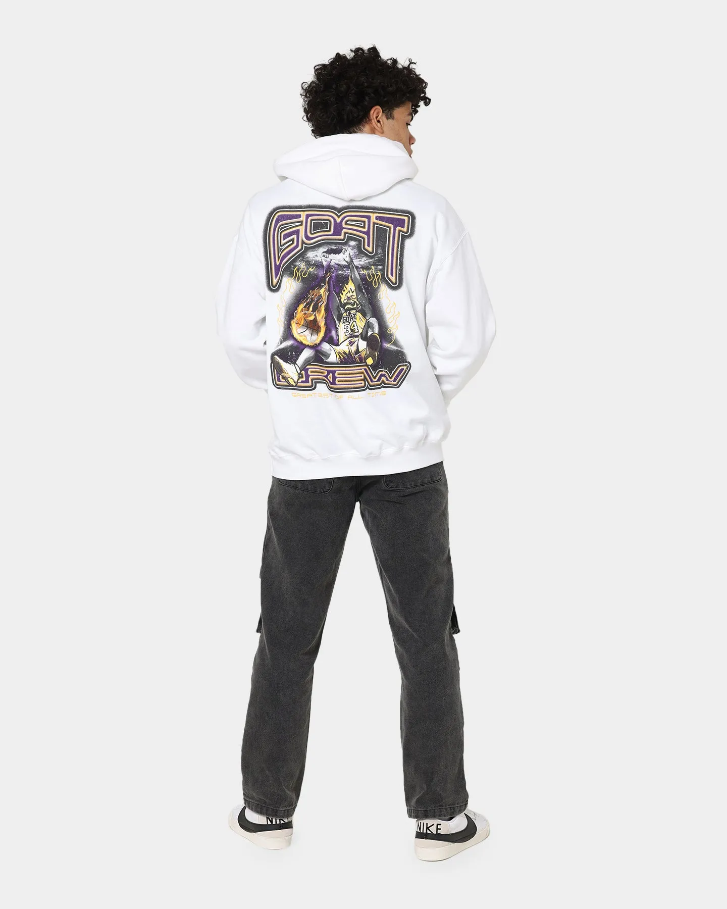 Workout Warmup youth choice Goat Crew Space Slam Hoodie White