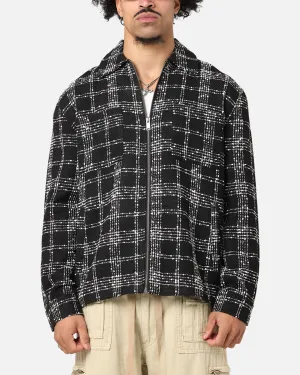 XXIII Boucle Tweed Zip Jacket Black/White colorful