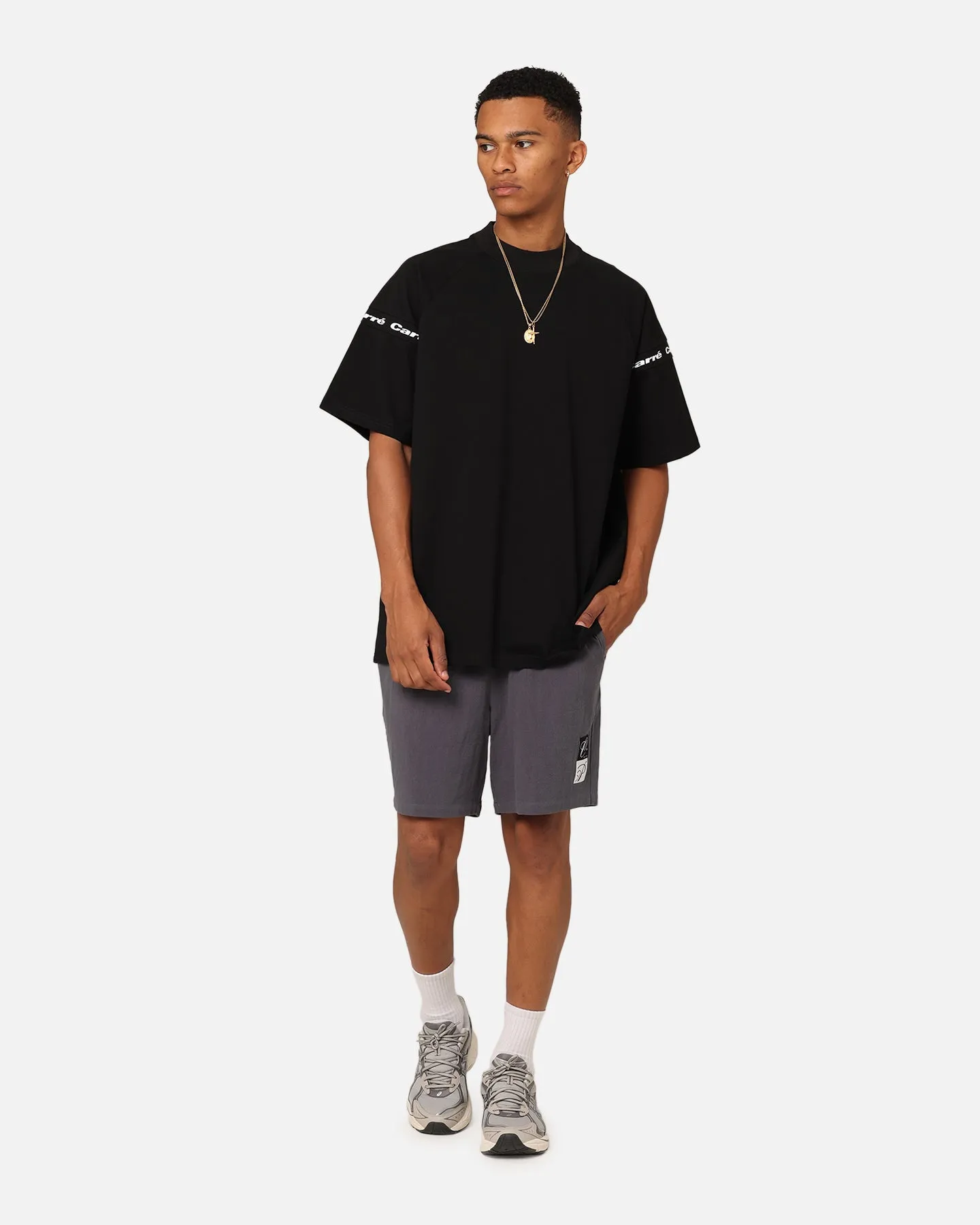tall sizing Carre Luxe Linen Shorts Grey