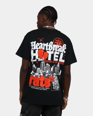 Stylish and Cozy Rats Get Fat Heartbreak Hotel T-Shirt Black