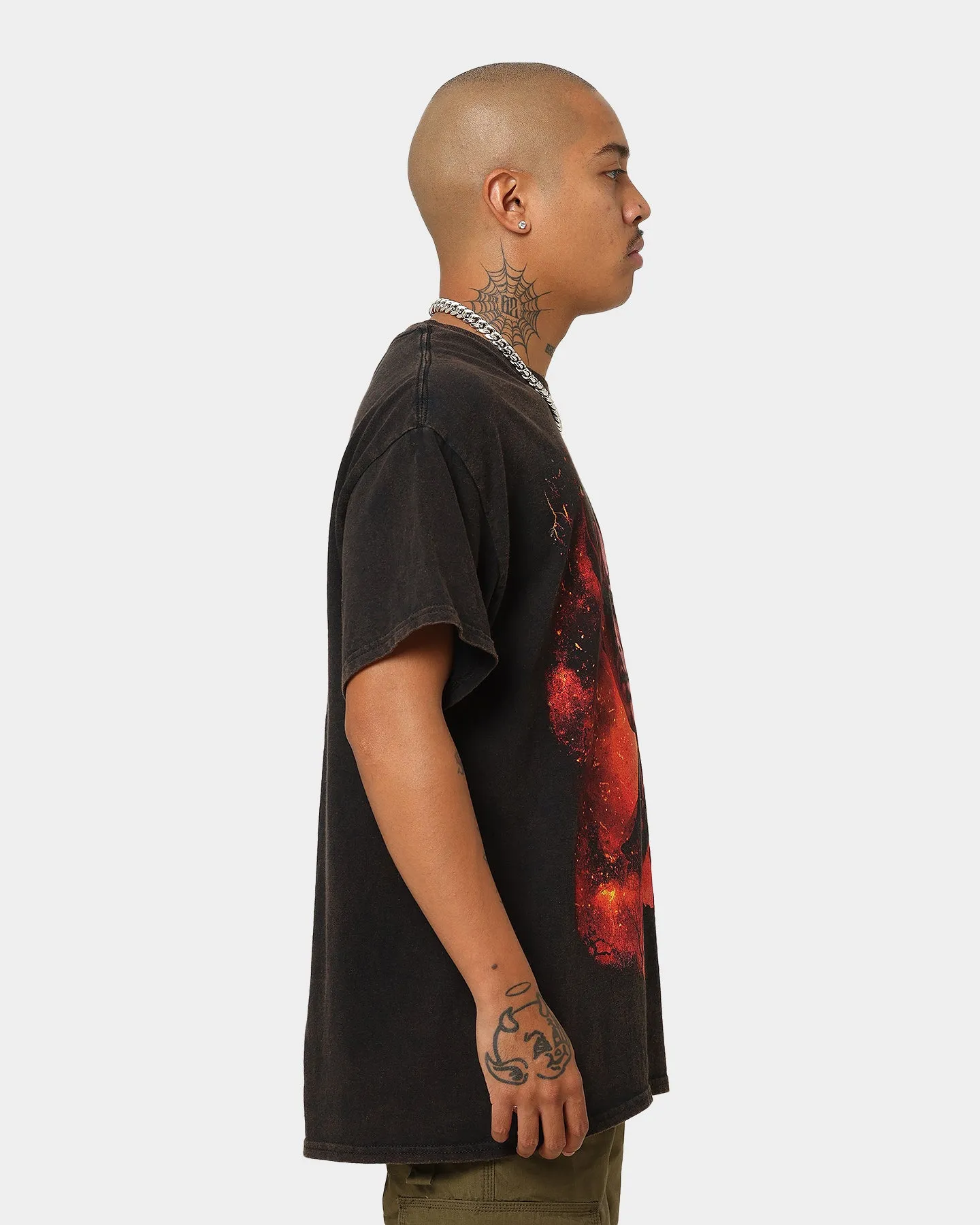 Goat Crew X Stranger Things Steve Vintage T-Shirt Black Wash NonRestrictive Cut All-Purpose Comfort