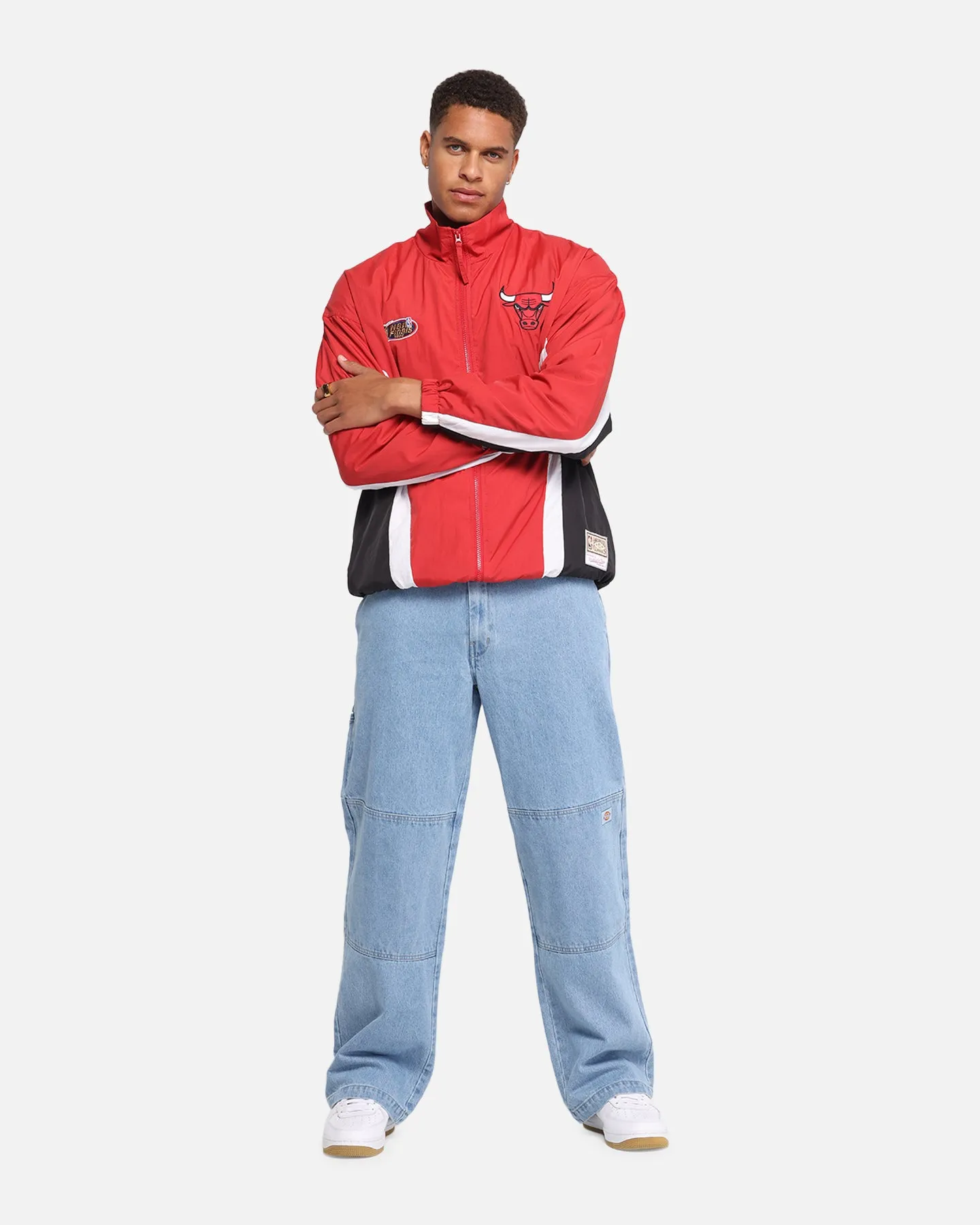 Mitchell & Ness Chicago Bulls Nylon Track Jacket Red/Black Valentine's Day