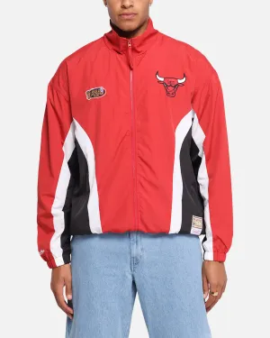 Mitchell & Ness Chicago Bulls Nylon Track Jacket Red/Black Task Warm Interior
