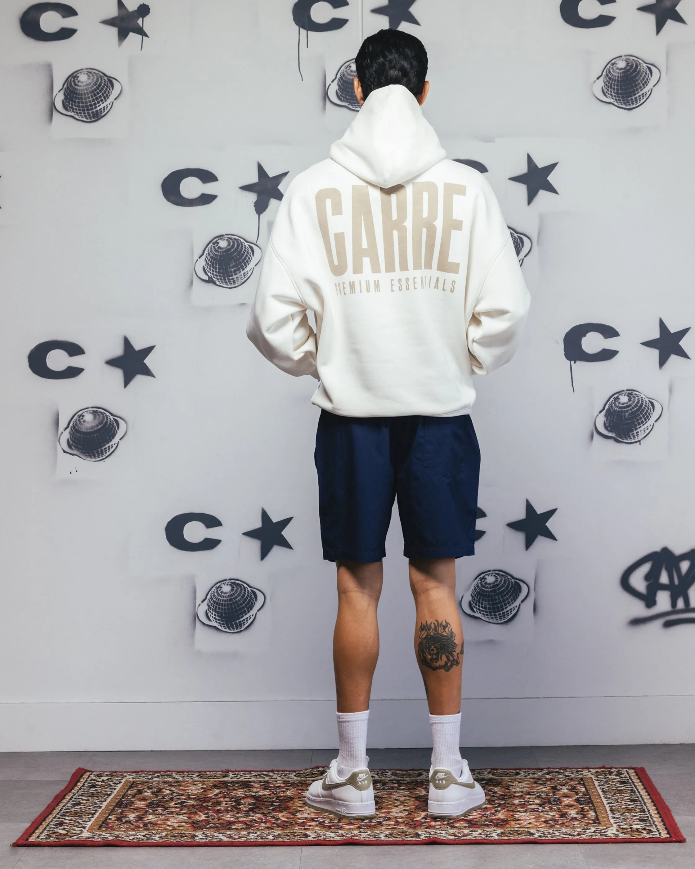 Carre Premium Essentials Hoodie Cream Neutral palette