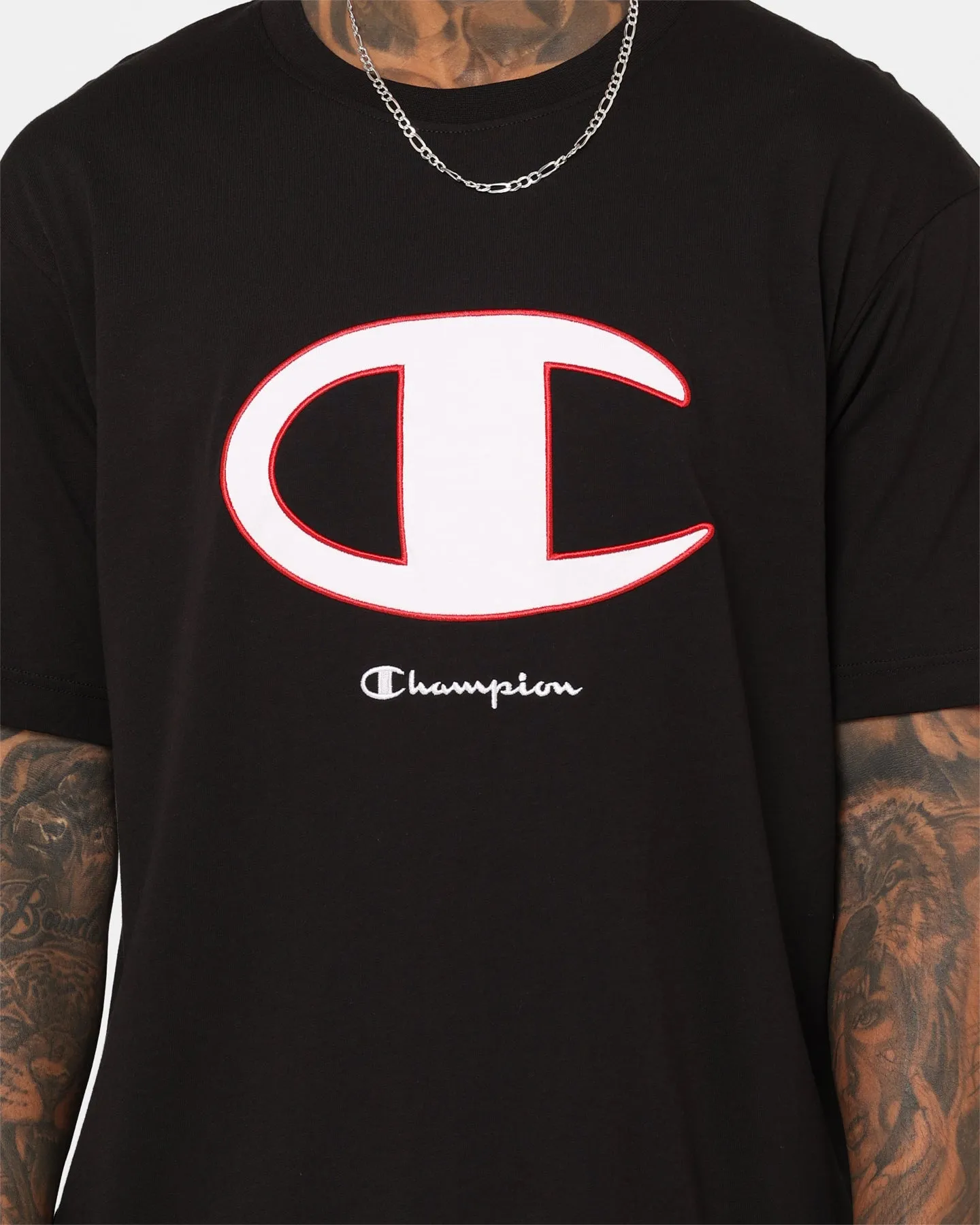 Champion Rochester Graphic T-Shirt Black Layered Collar