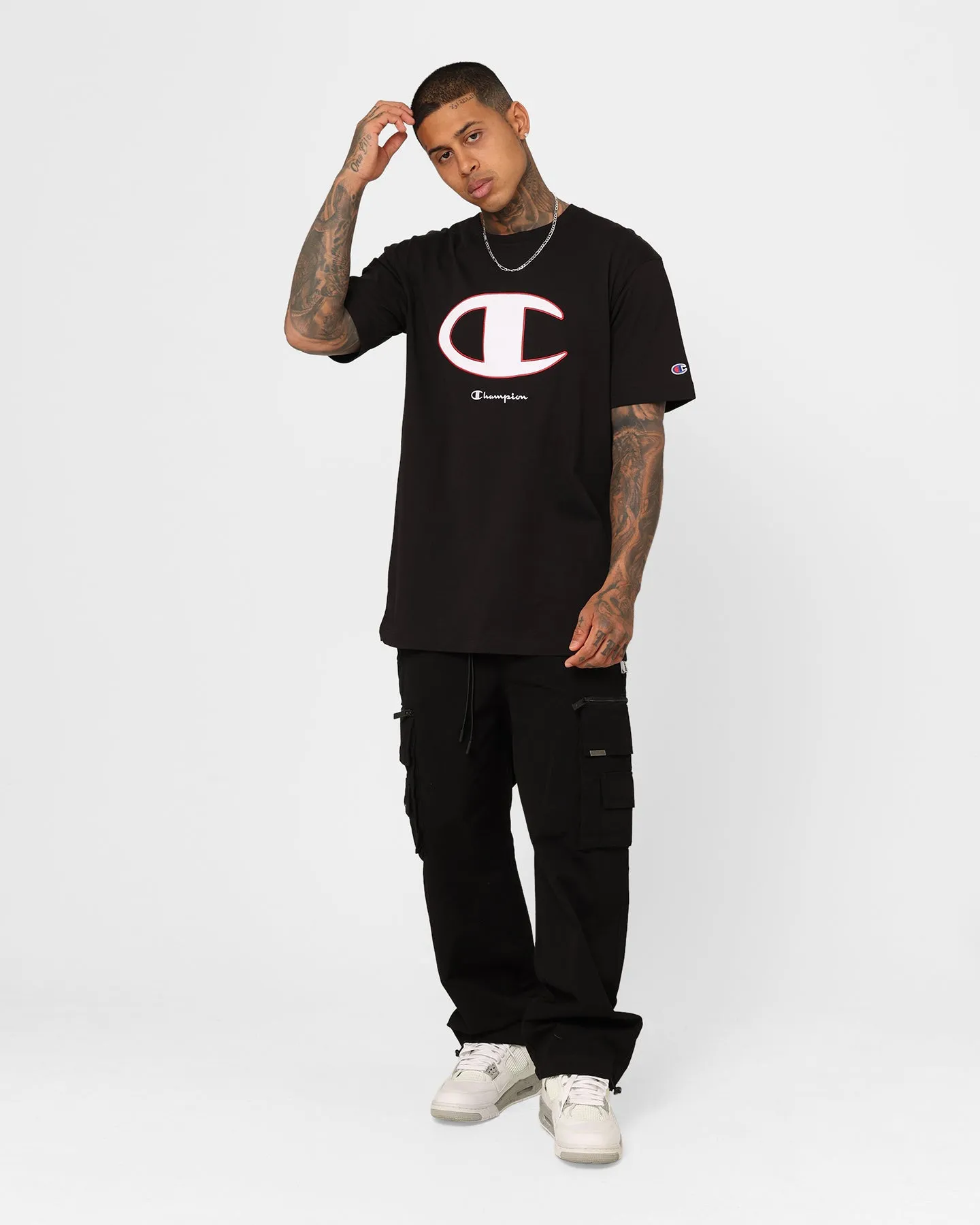 Non Restrictive Fit LayeringFriendly Champion Rochester Graphic T-Shirt Black