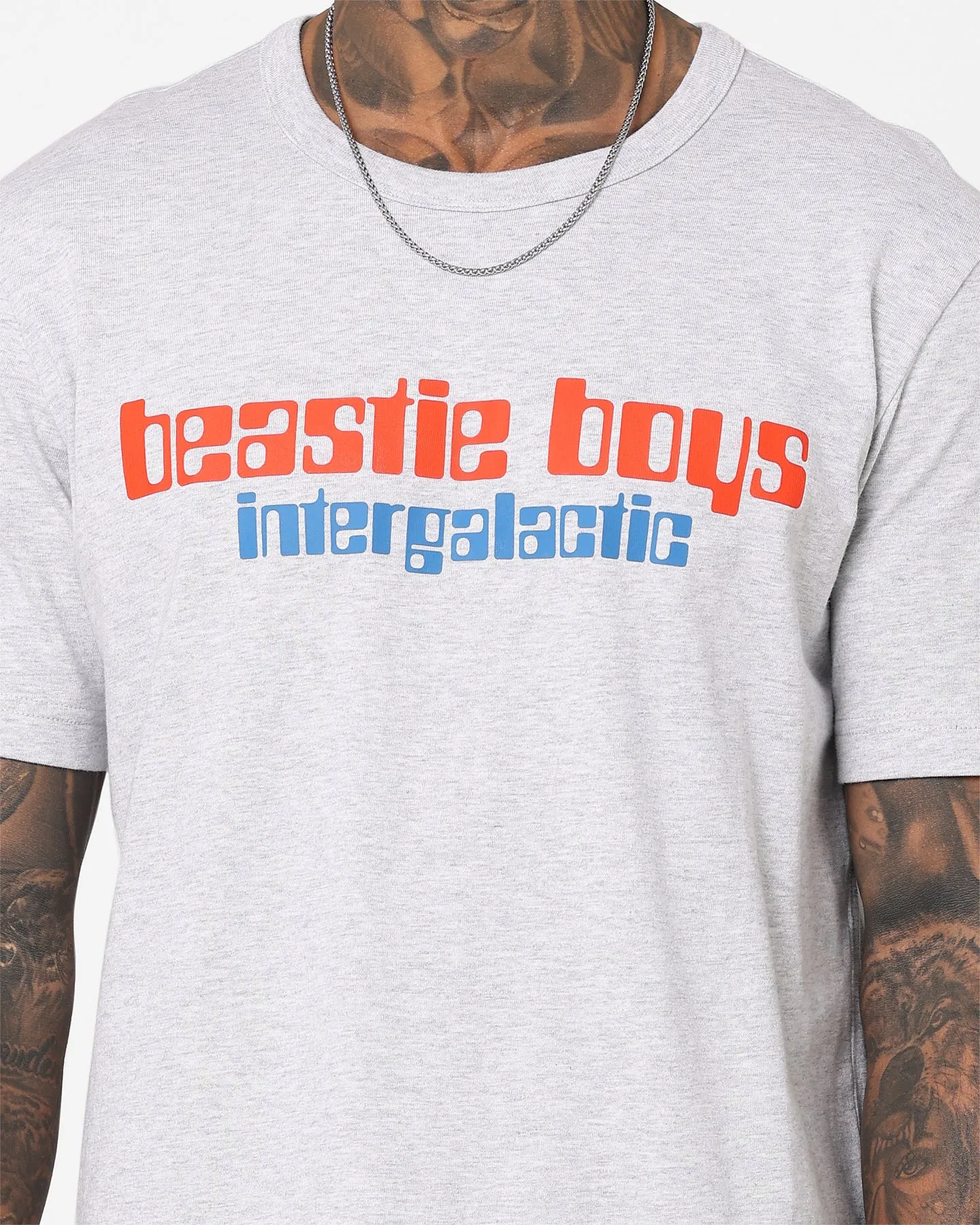 Champion X Beastie Boys Intergalactic T-Shirt Oxford Heather Smart Outfit Fashion Top