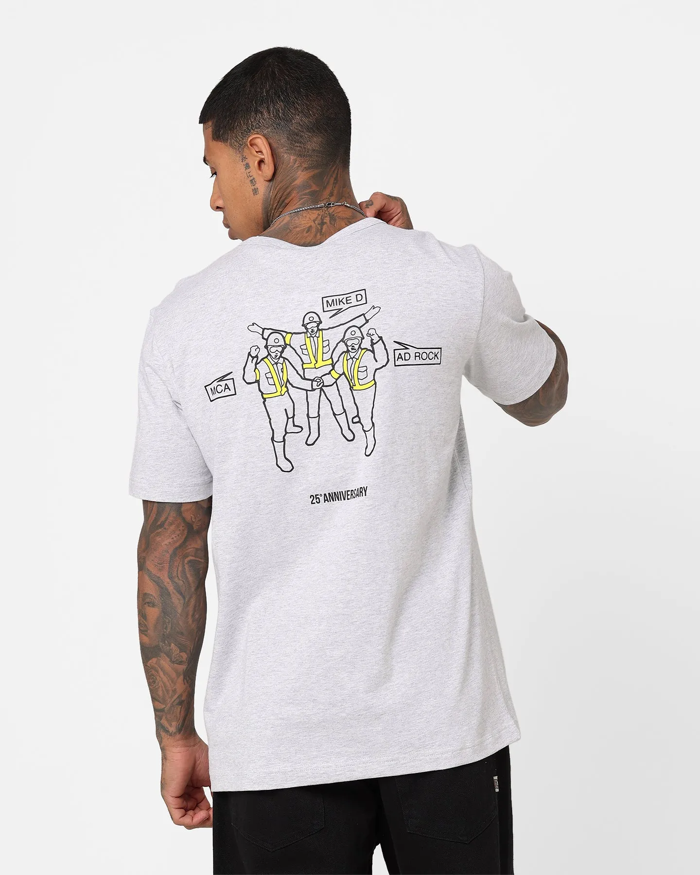 Champion X Beastie Boys Intergalactic T-Shirt Oxford Heather Casual Layering Wear Urban Trend