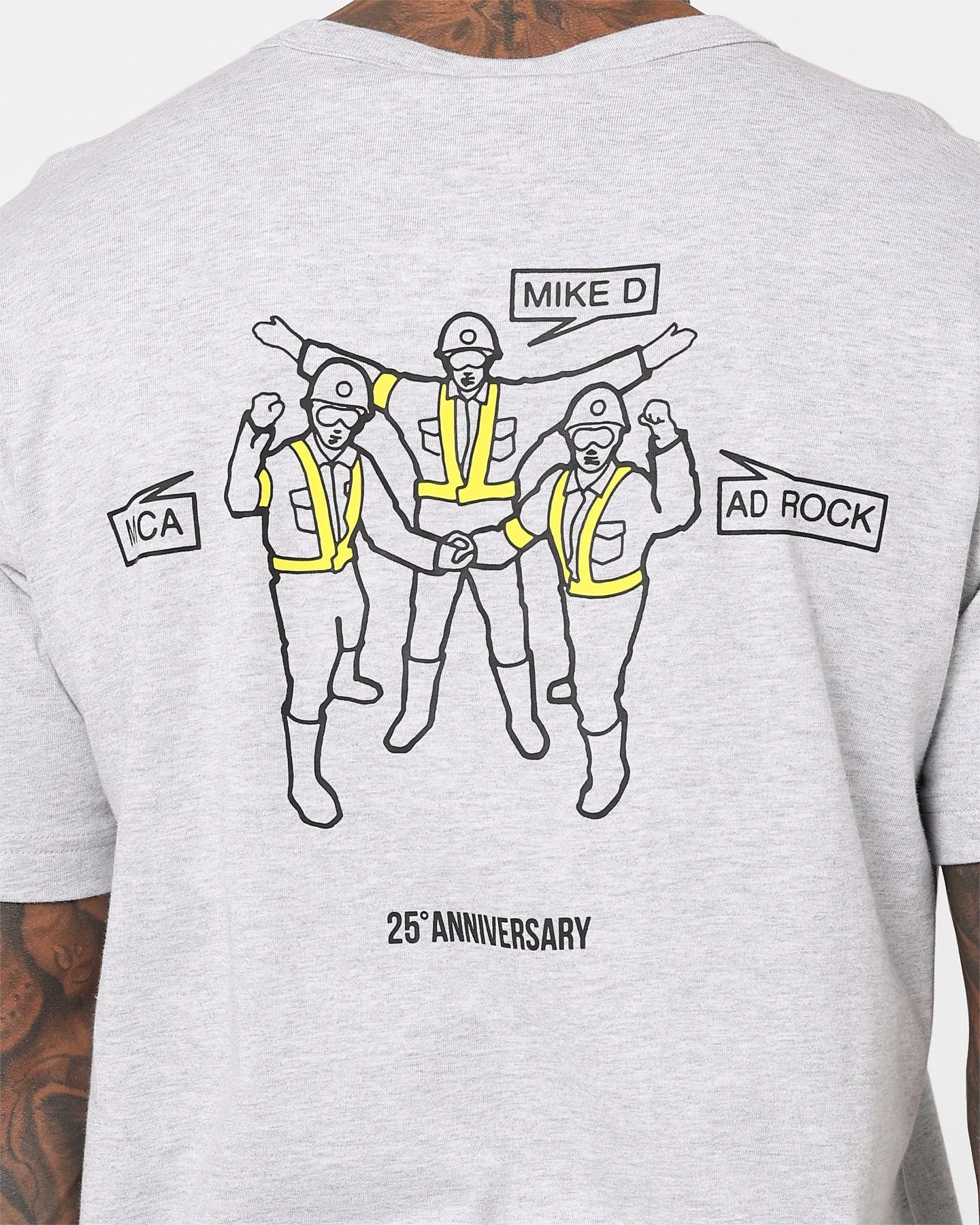 Flexible Ribbed Cuffs Champion X Beastie Boys Intergalactic T-Shirt Oxford Heather