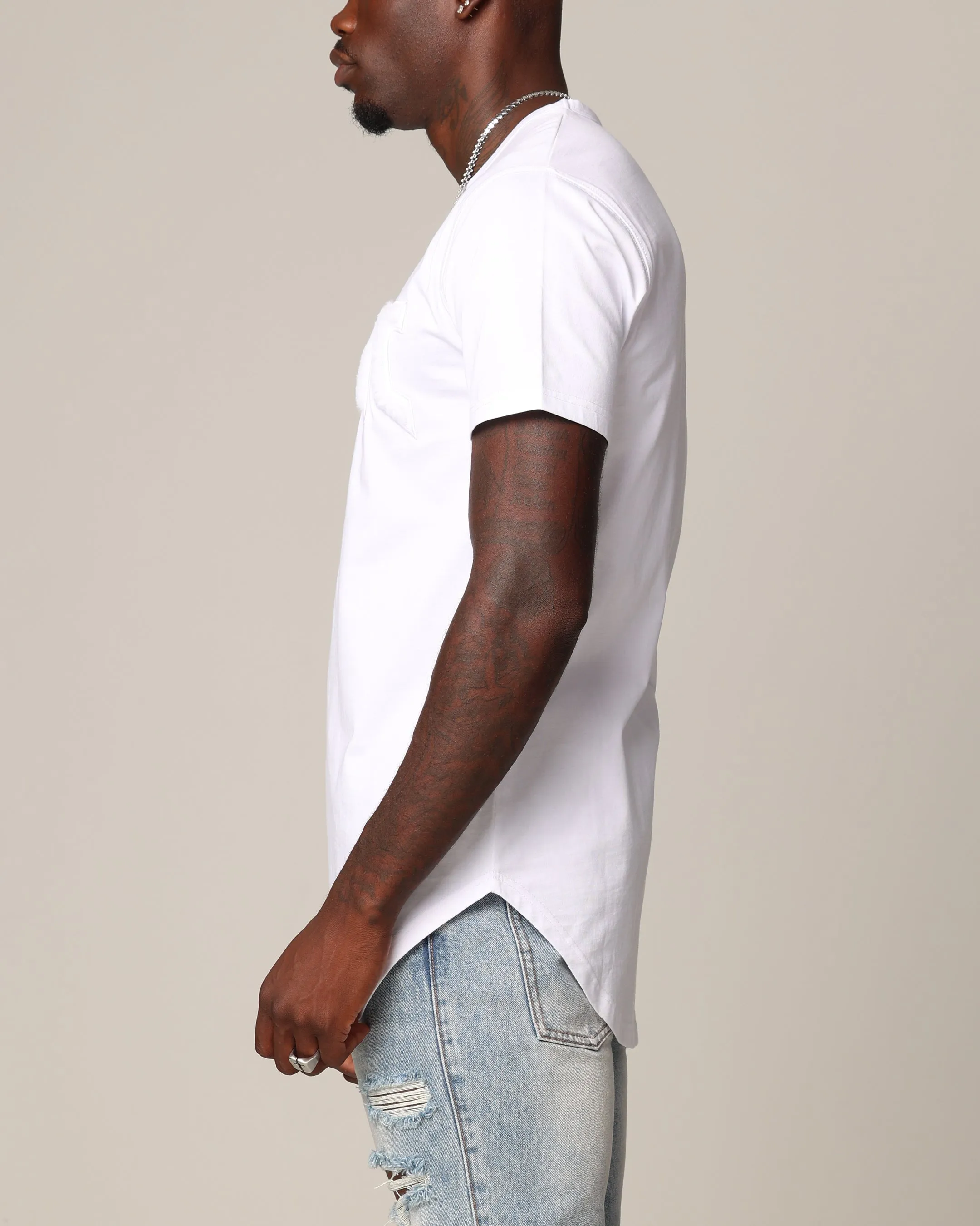 Temperature Control Fabric Yarn Dyed Stripes Saint Morta Fein El Duplo T-Shirt White/White