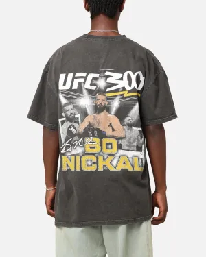 Active Comfort Wear loose fitting UFC By Culture Kings Bo Nickal 300 Heavyweight T-Shirt Black Wash