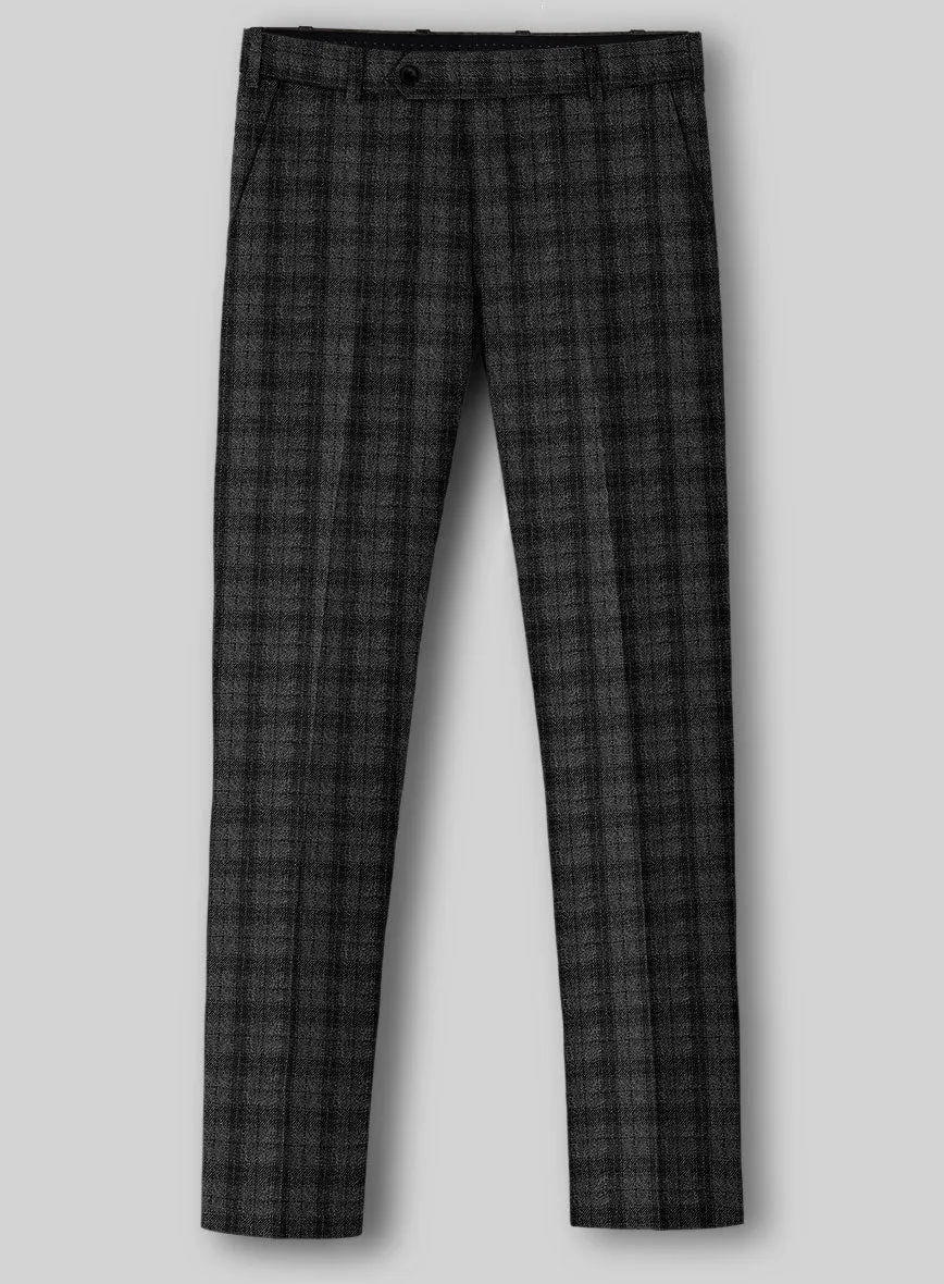 Italian Ashford Check Tweed Pants Modern Comfort Sustainable Production Methods