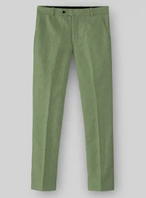 Refined fit Naples Honeydew Green Tweed Pants