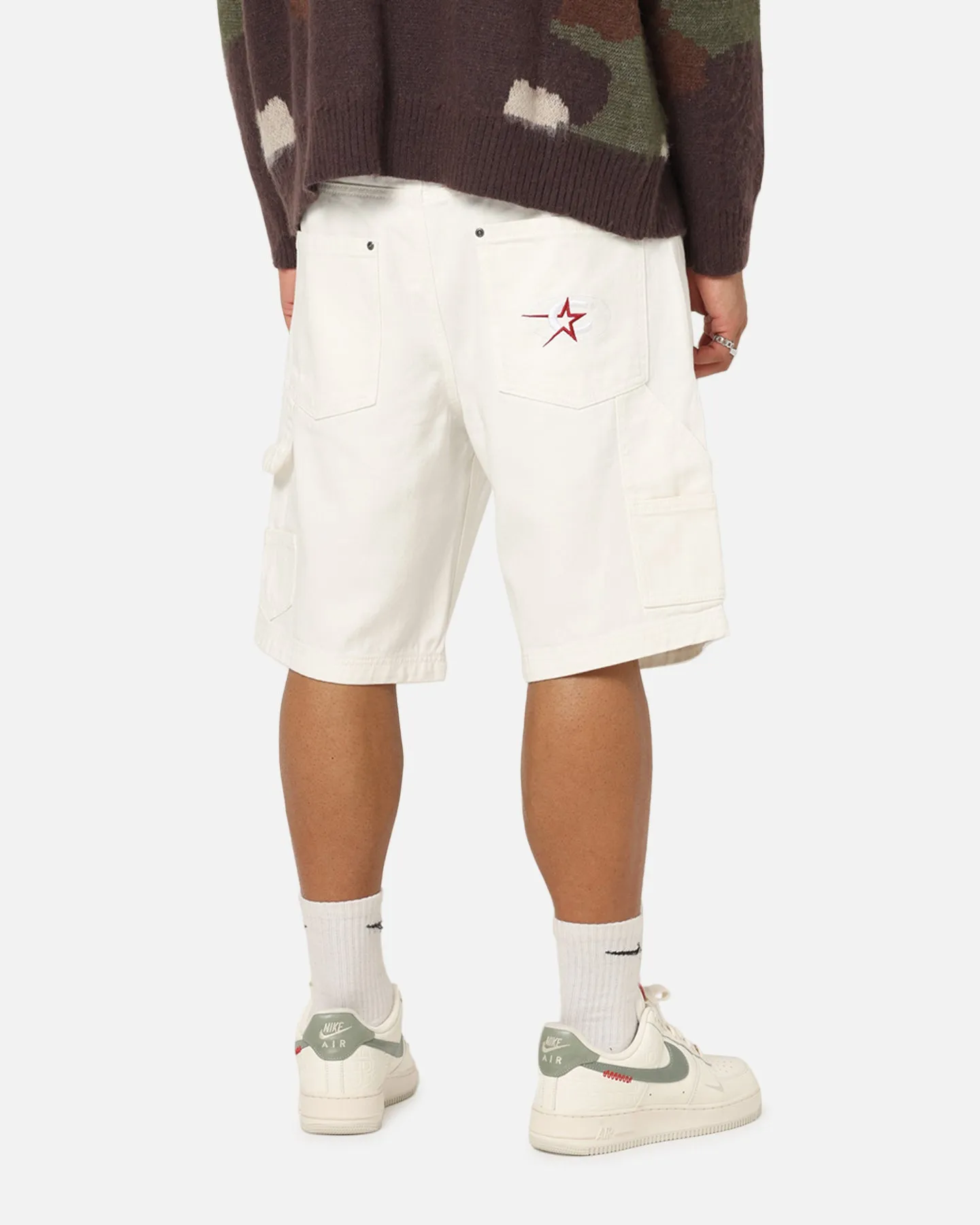 Carre Carpenter Jorts Off White stretchy fabric Non Restrictive Waistband