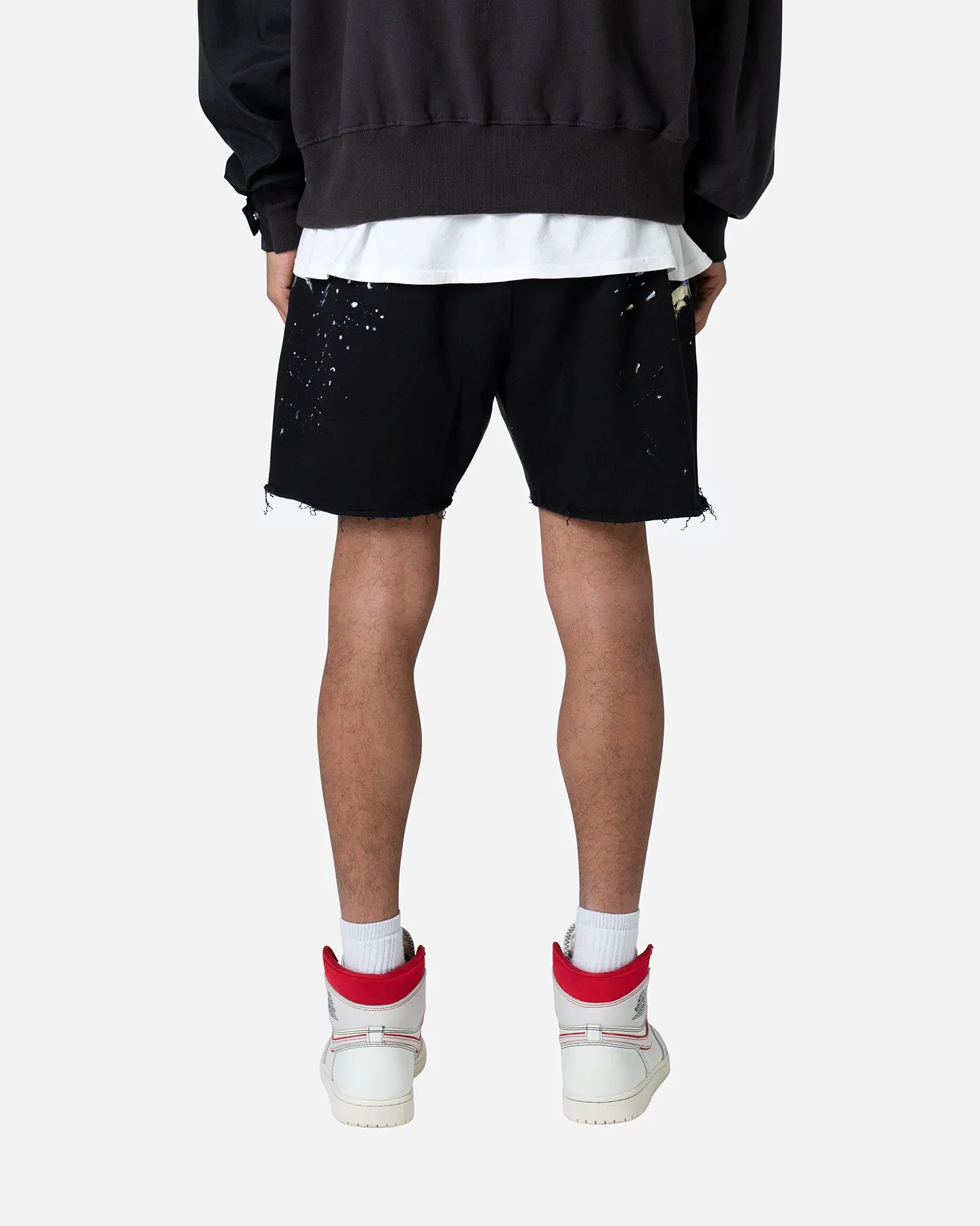 MNML Contrast Paneled Sweatshorts Black stretchy design