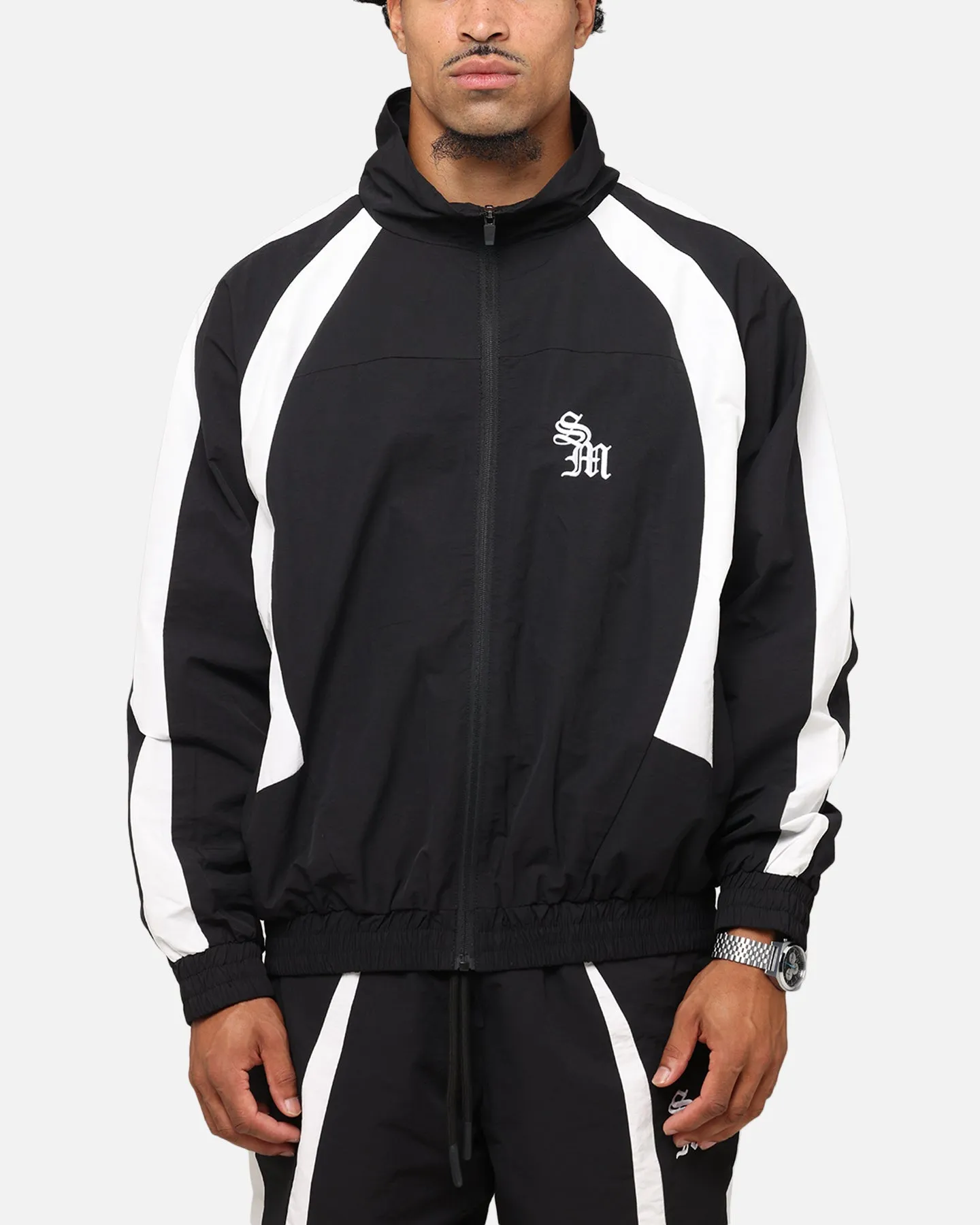 Saint Morta Oblivion Windbreaker Jacket Black/White Streetwear Style