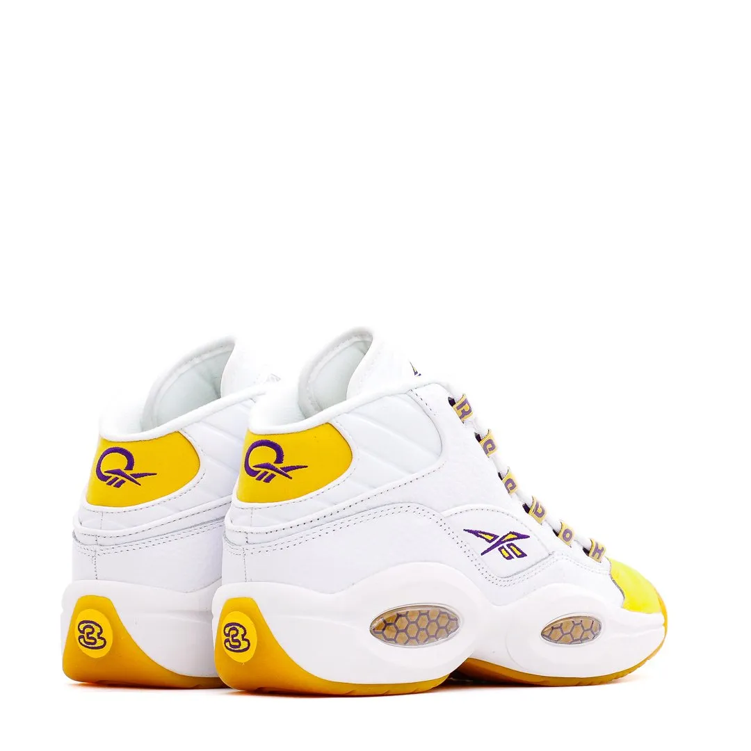 Reebok Classics Basketball Men Question Mid Allen Iverson Yellow Toe Core FX4278 Padded Tongue Design Compression Molding Tech
