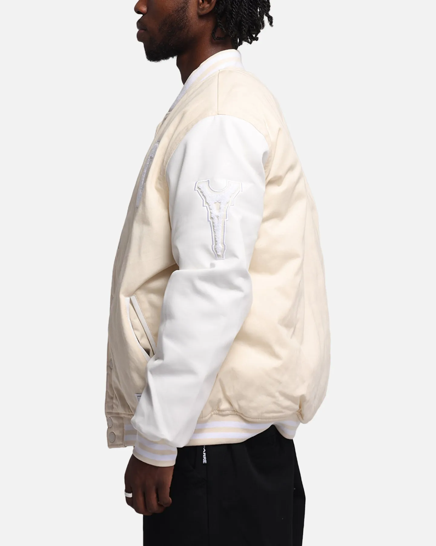 Last Graphic Design Carre MVP Varsity Jacket Cream/White