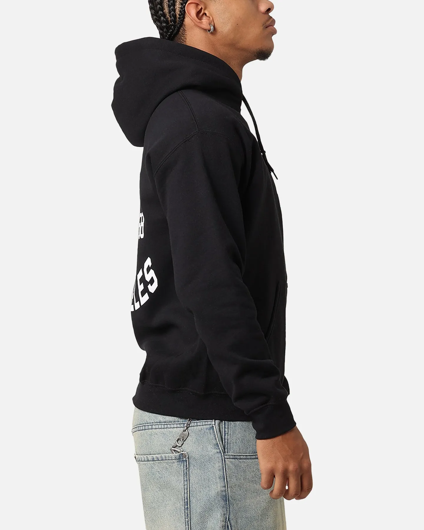 Majestic Athletic Los Angeles Dodgers Doyers Chest Hoodie Black Soft Texture Athletic Tailoring