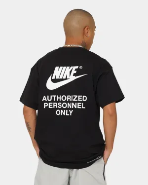 Textured Surface Cozy Feeling Nike Sportswear Authorized Personnel T-Shirt Black