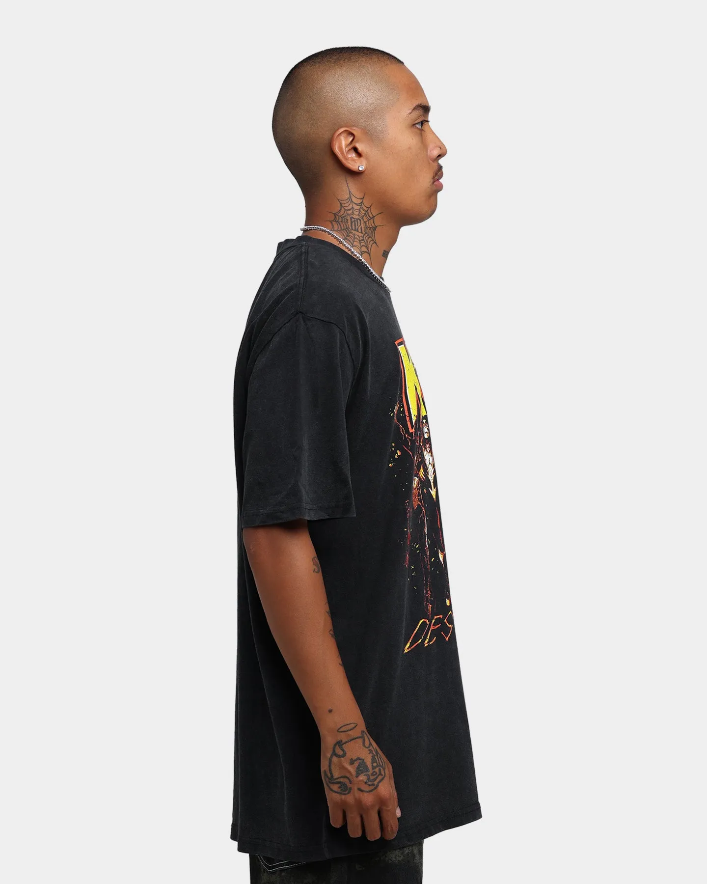 KISS Destroyer T-Shirt Black Wash High Durability Weave Comfortable Look