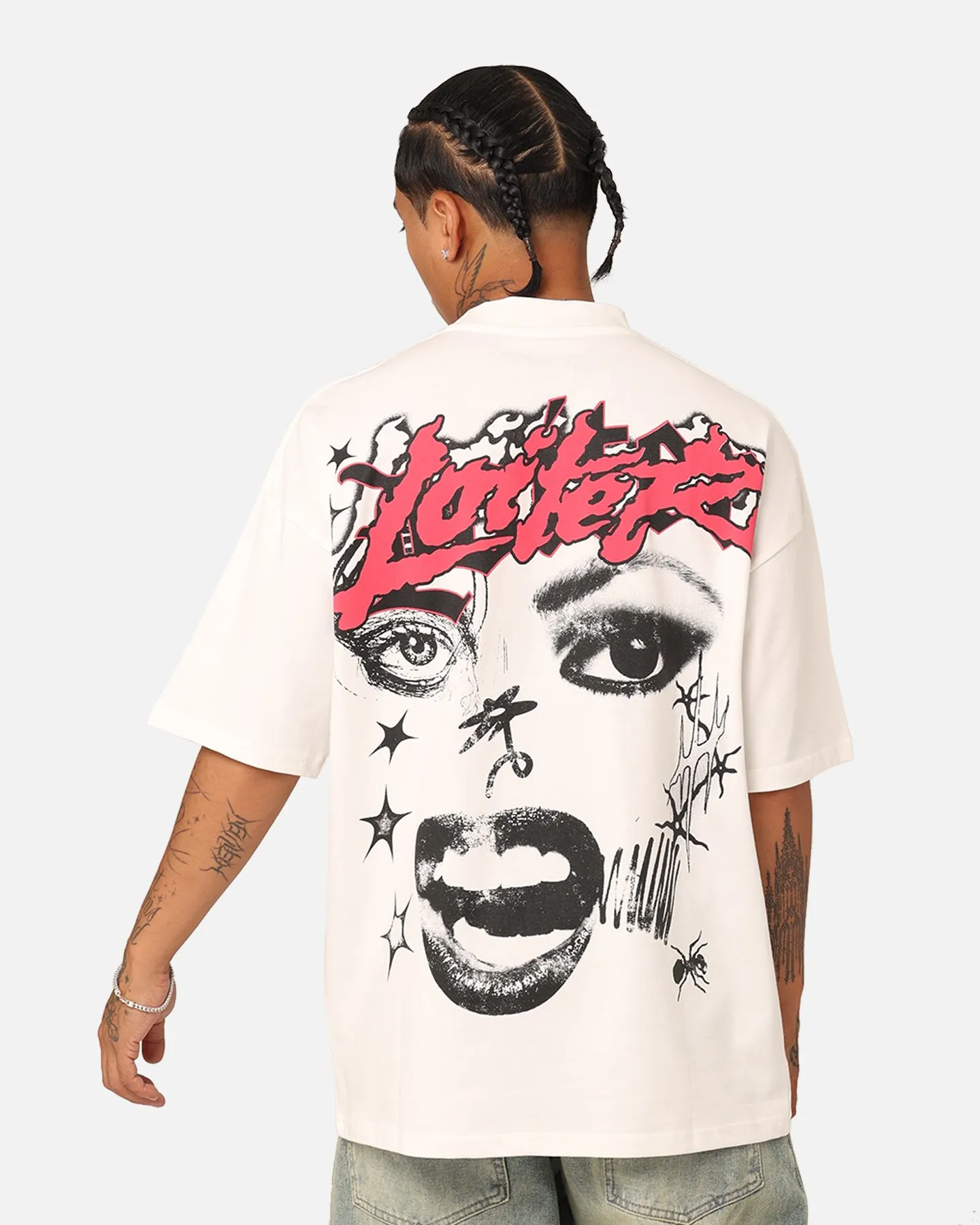 Loiter Sketchbook Oversized T-Shirt Off White High Durability Weave