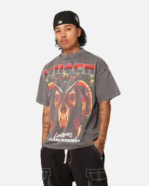 Loiter Digital Insanity Vintage T-Shirt Charcoal Stylish Fit