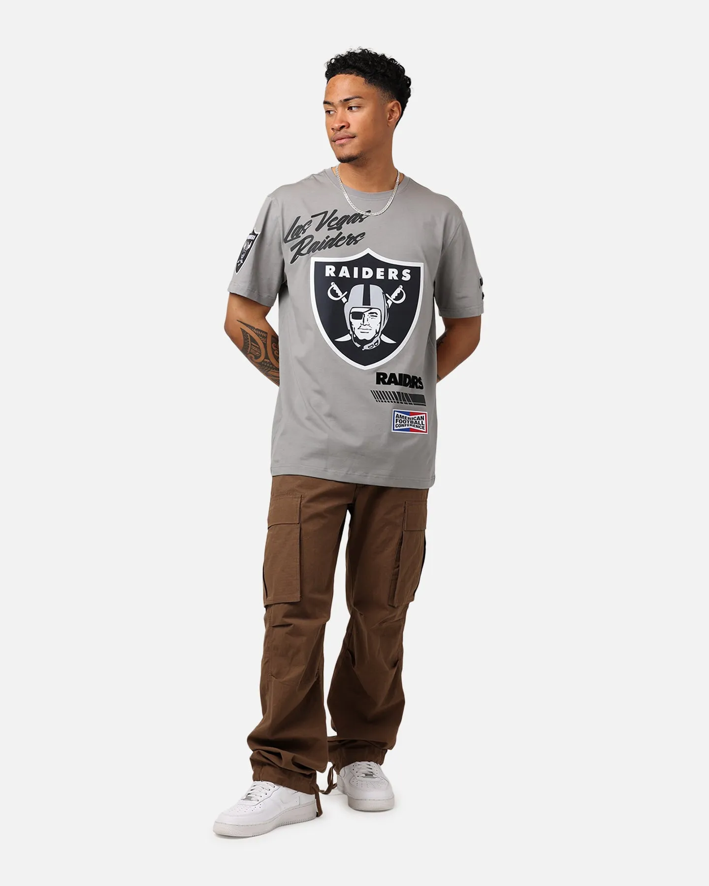 Pro Standard Las Vegas Raiders Fast Lane SJ T-Shirt Grey Perfect Fit