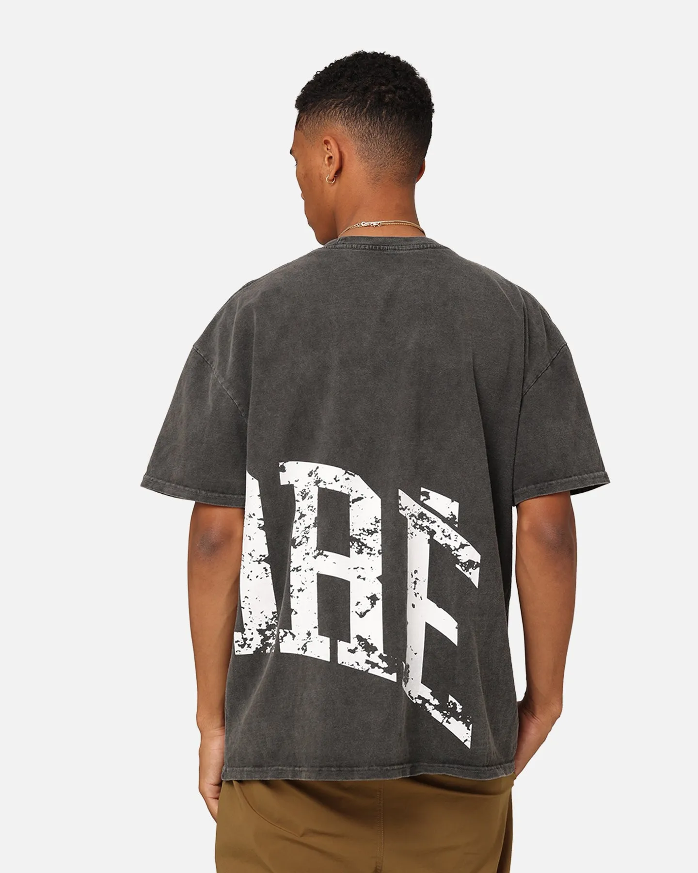 Oversized Cut BreathableFabric Carre Ginorme Box T-Shirt Black Wash