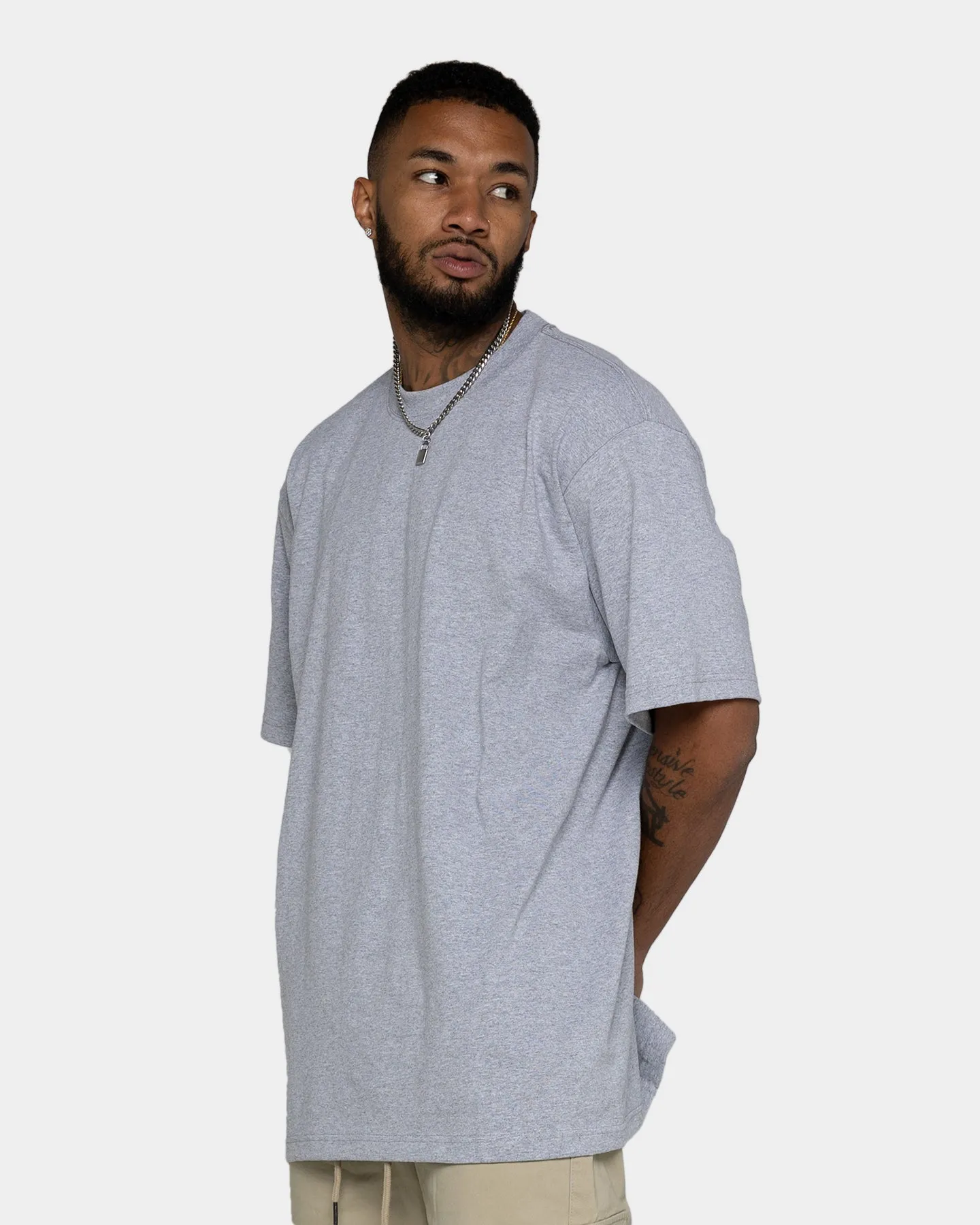 Shaka Wear Max Heavyweight Short Sleeve T-Shirt Heather Grey Vibrant Colors