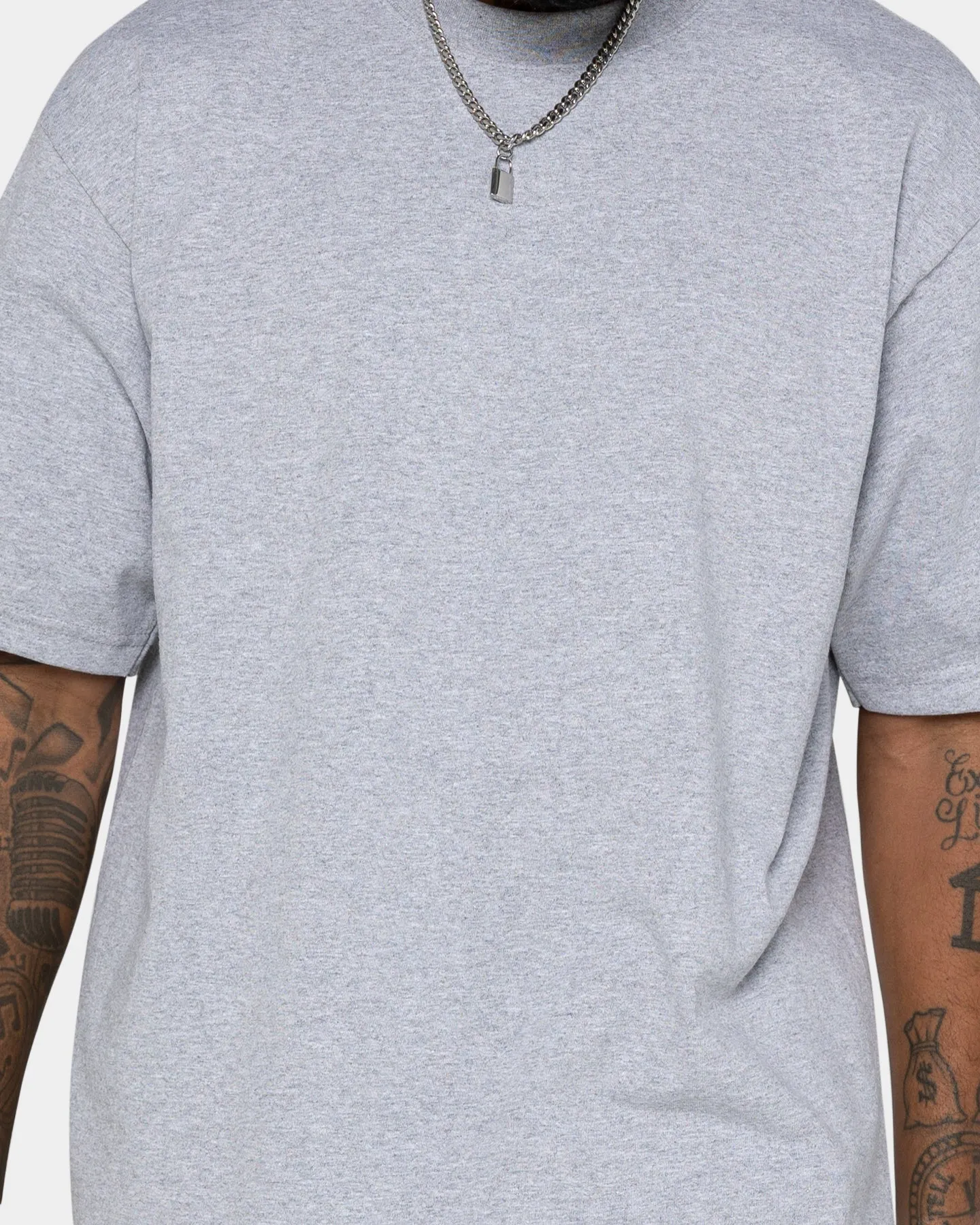 Shaka Wear Max Heavyweight Short Sleeve T-Shirt Heather Grey Cozy Vibe Relaxed Vibe