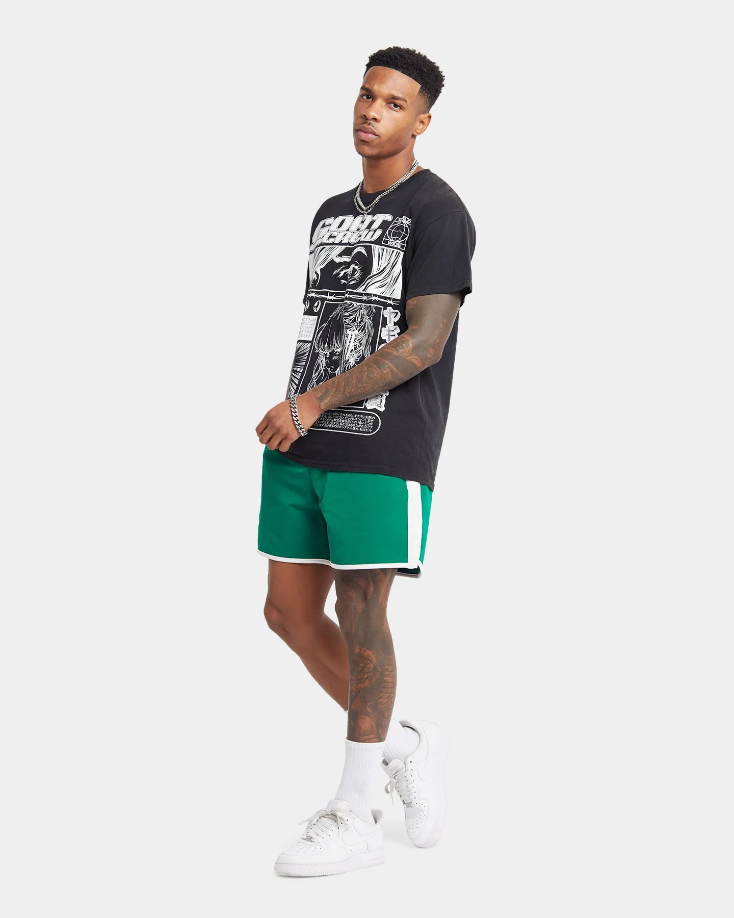 cycling attire Seamless Edge Design XXIII Maxime Racing Shorts Green/White