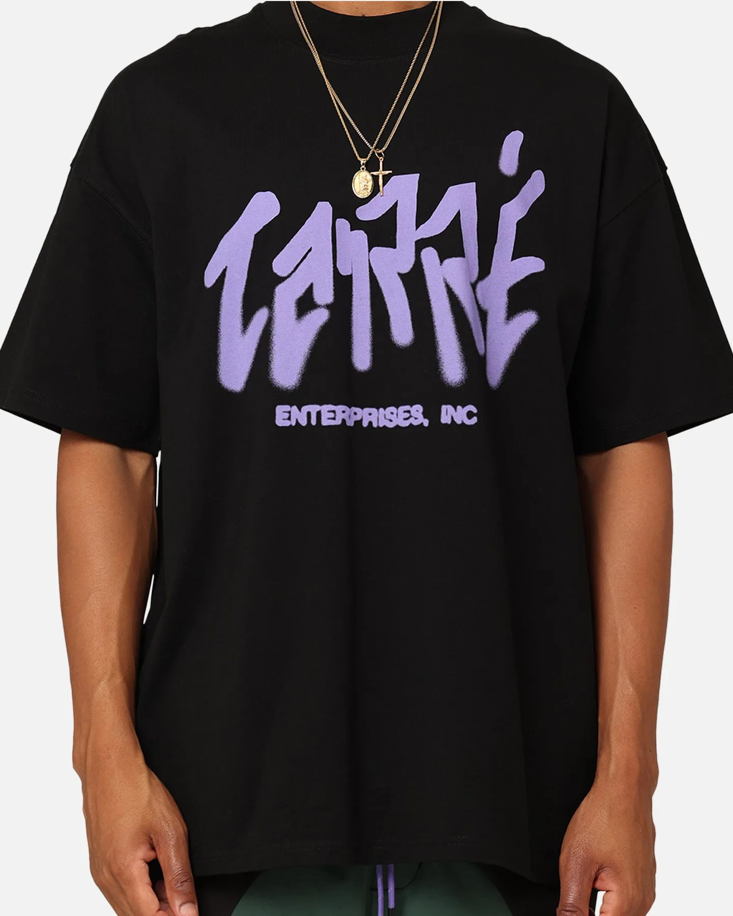 Chilly Weather Style Carre Enterprise Oversized T-Shirt Black