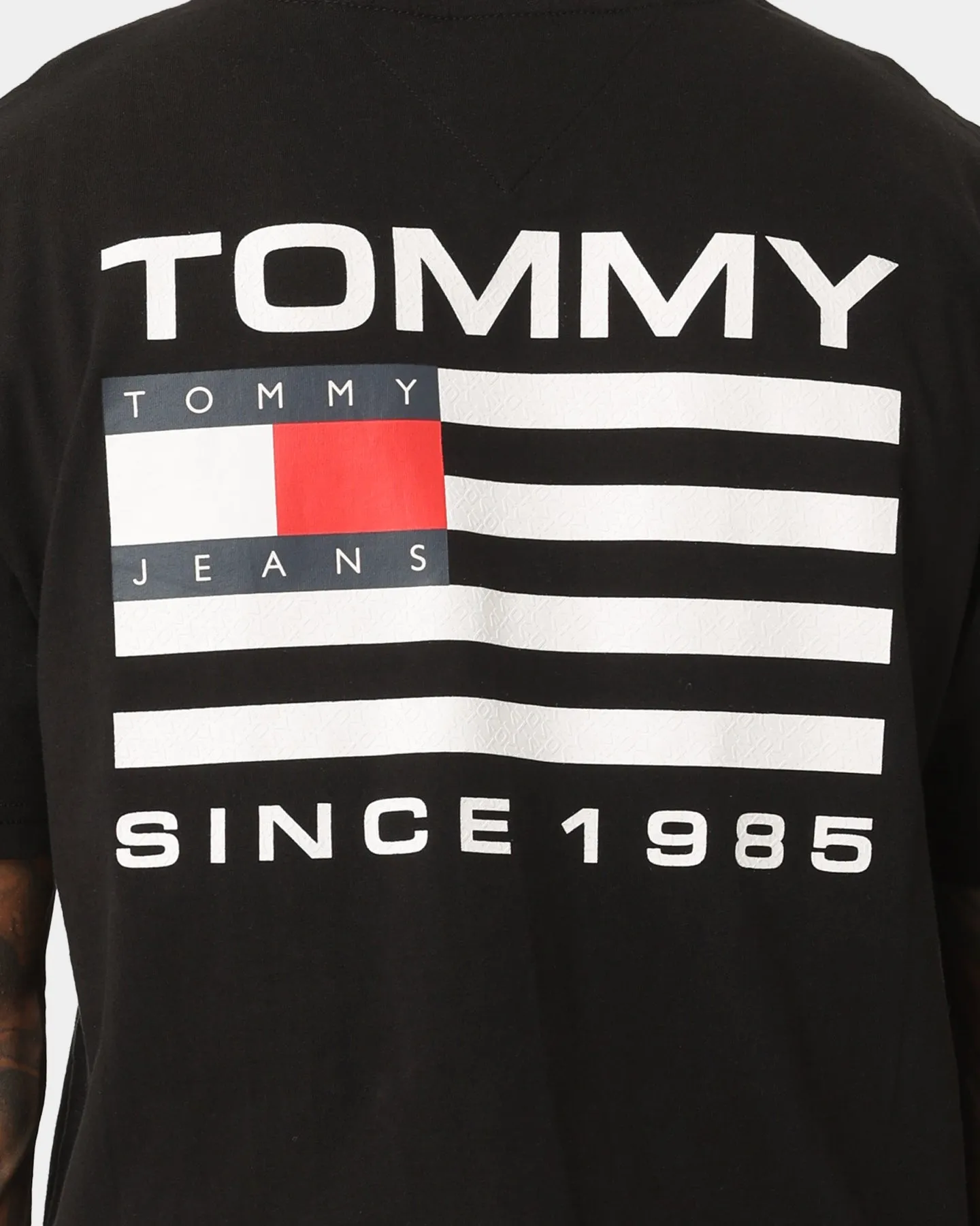 Tommy Jeans Classic RWB Back Logo T-Shirt Black BreathableFabric School spirit