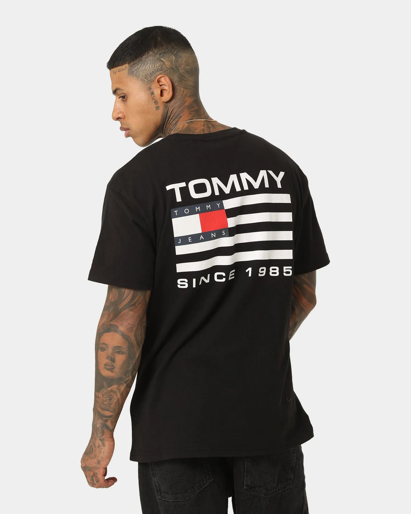 quick-drying TemperatureRegulating Tommy Jeans Classic RWB Back Logo T-Shirt Black
