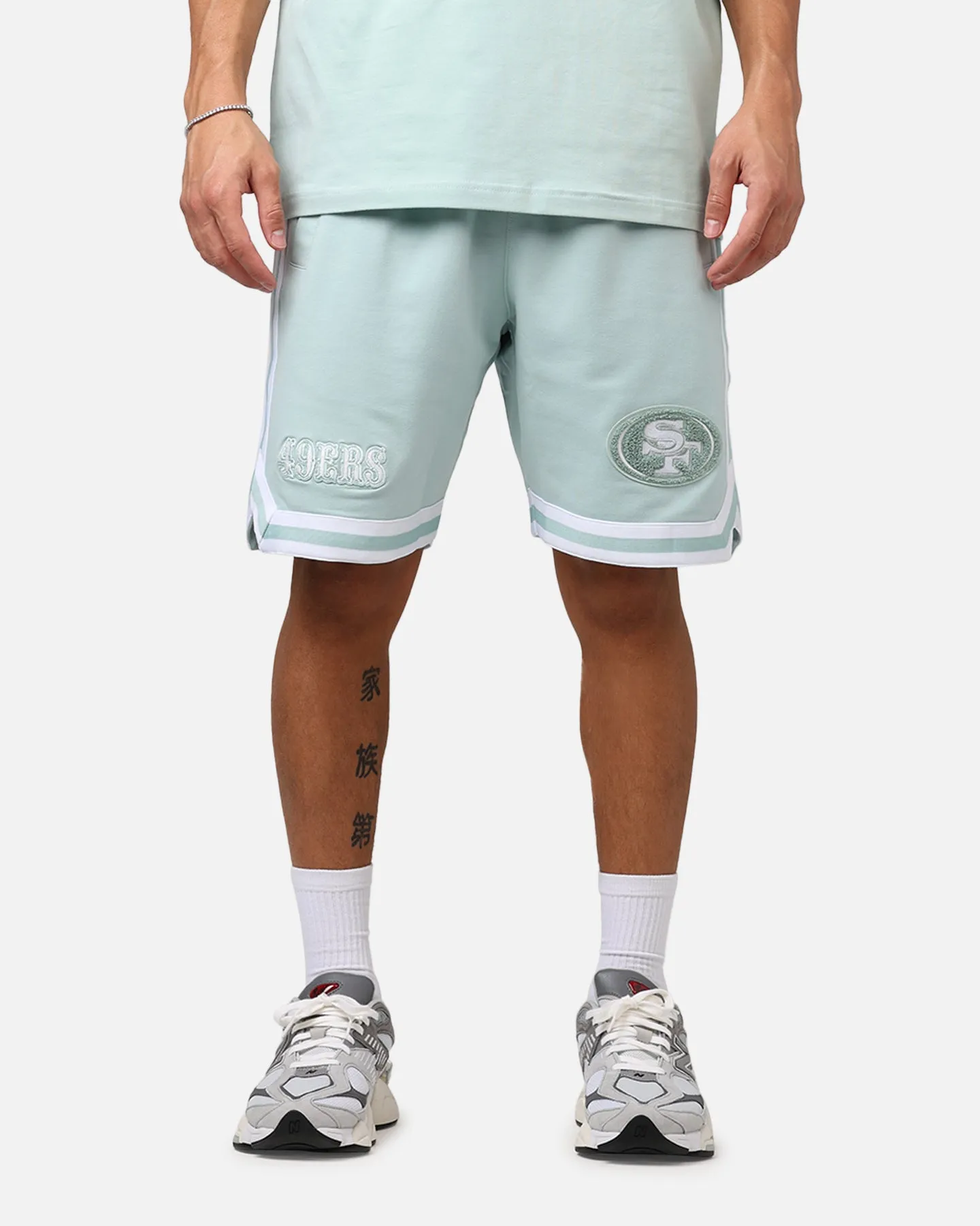 New San Francisco 49ers 'Logo Select Mint' Shorts Mint/White Urban Style Hygienic Antimicrobial Layer