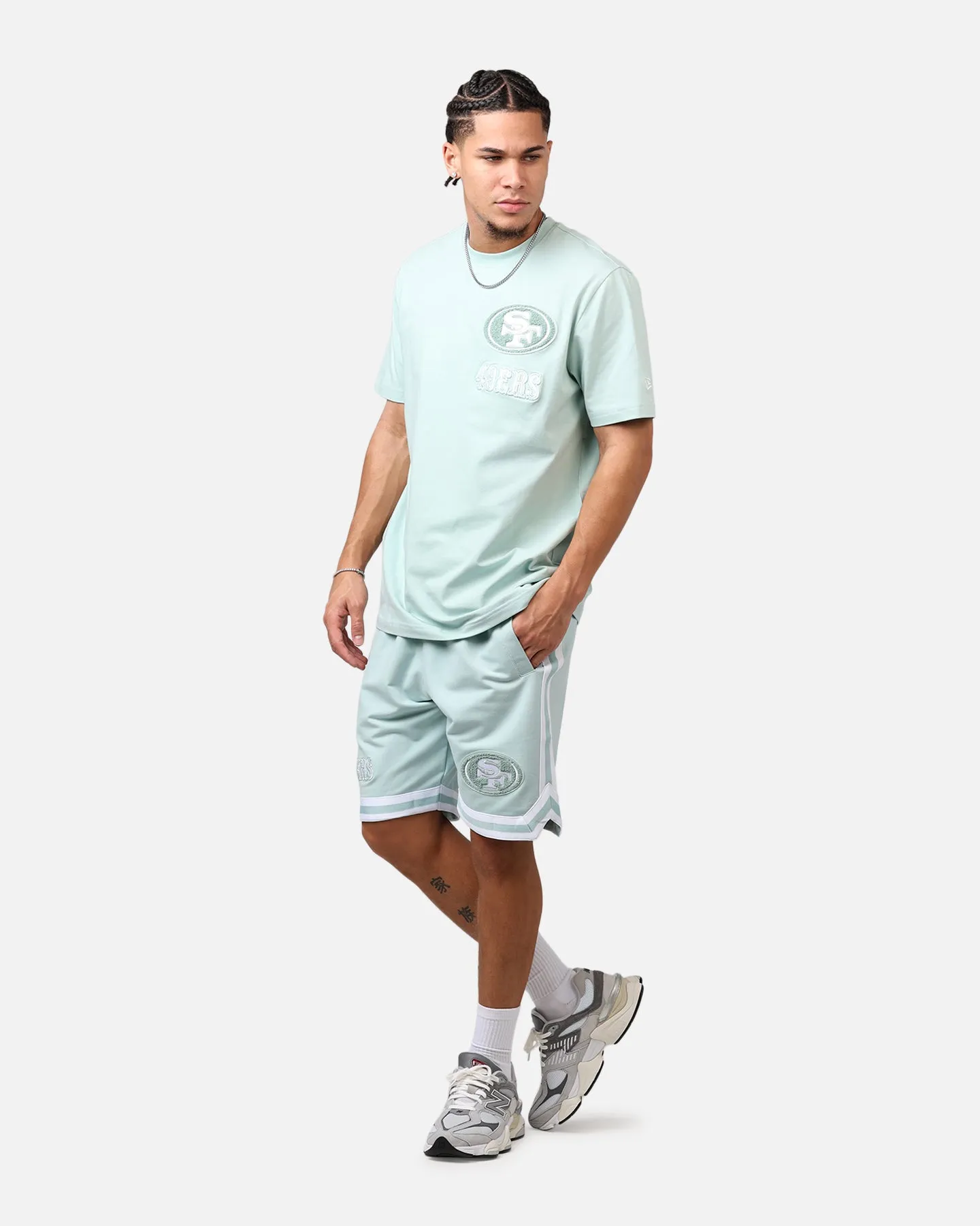 men's option Sport Comfort Fit New San Francisco 49ers 'Logo Select Mint' Shorts Mint/White