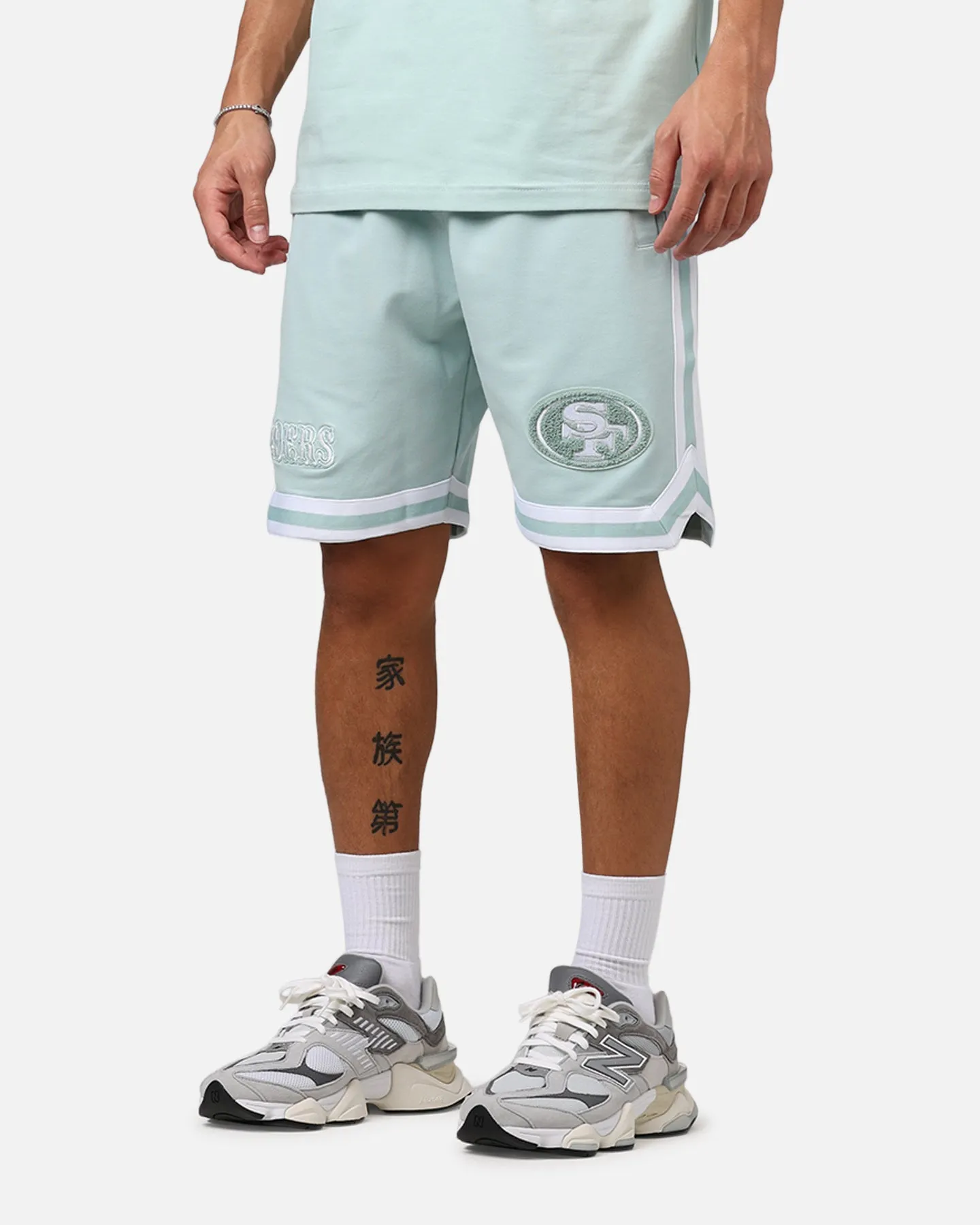 New San Francisco 49ers 'Logo Select Mint' Shorts Mint/White QuickAdjustStraps Go Casual