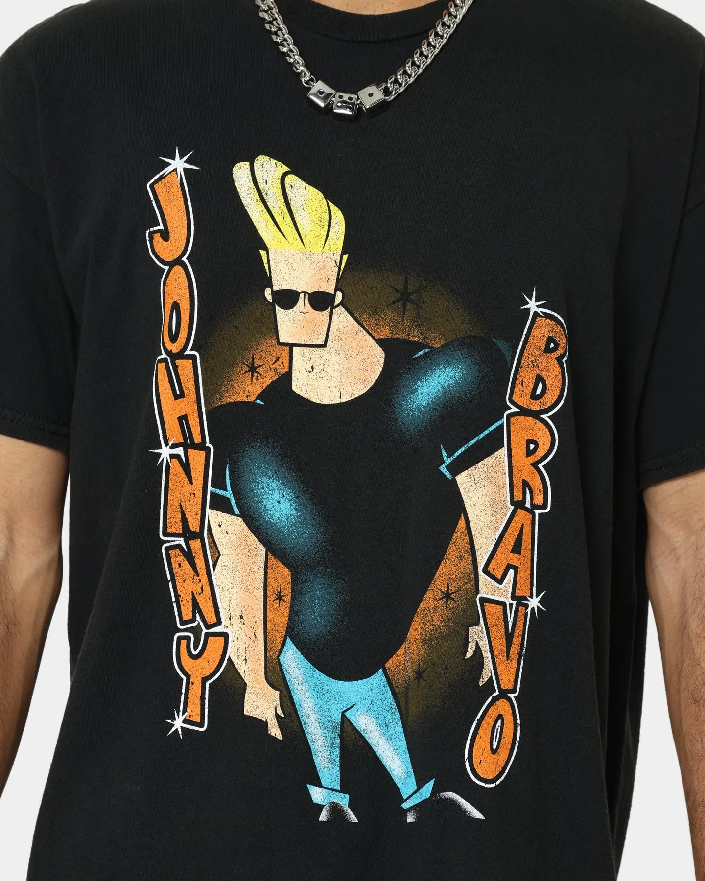American Thrift X Johnny Bravo Man, I'm Pretty Vintage T-Shirt Black Wash cyber monday
